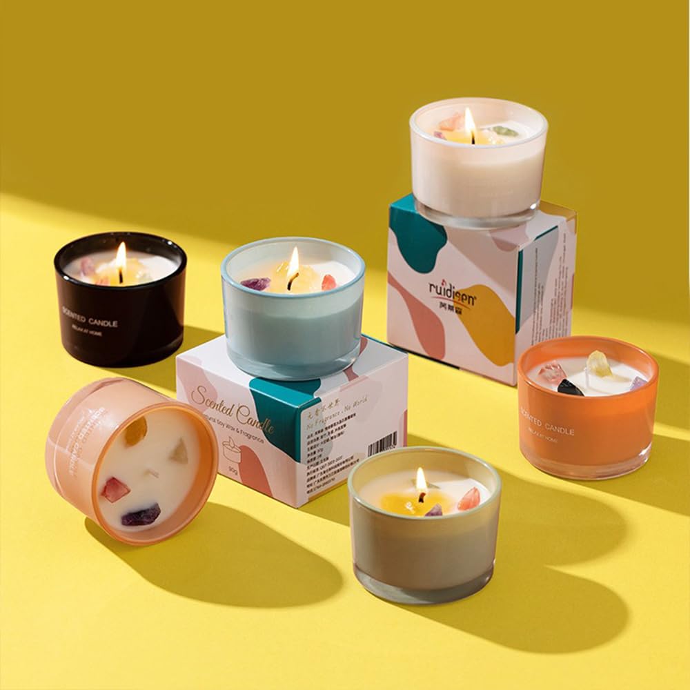 Scented Candle, Lasting Soy Wax Aromatherapy Candle for Home Spa Office Décor 90g