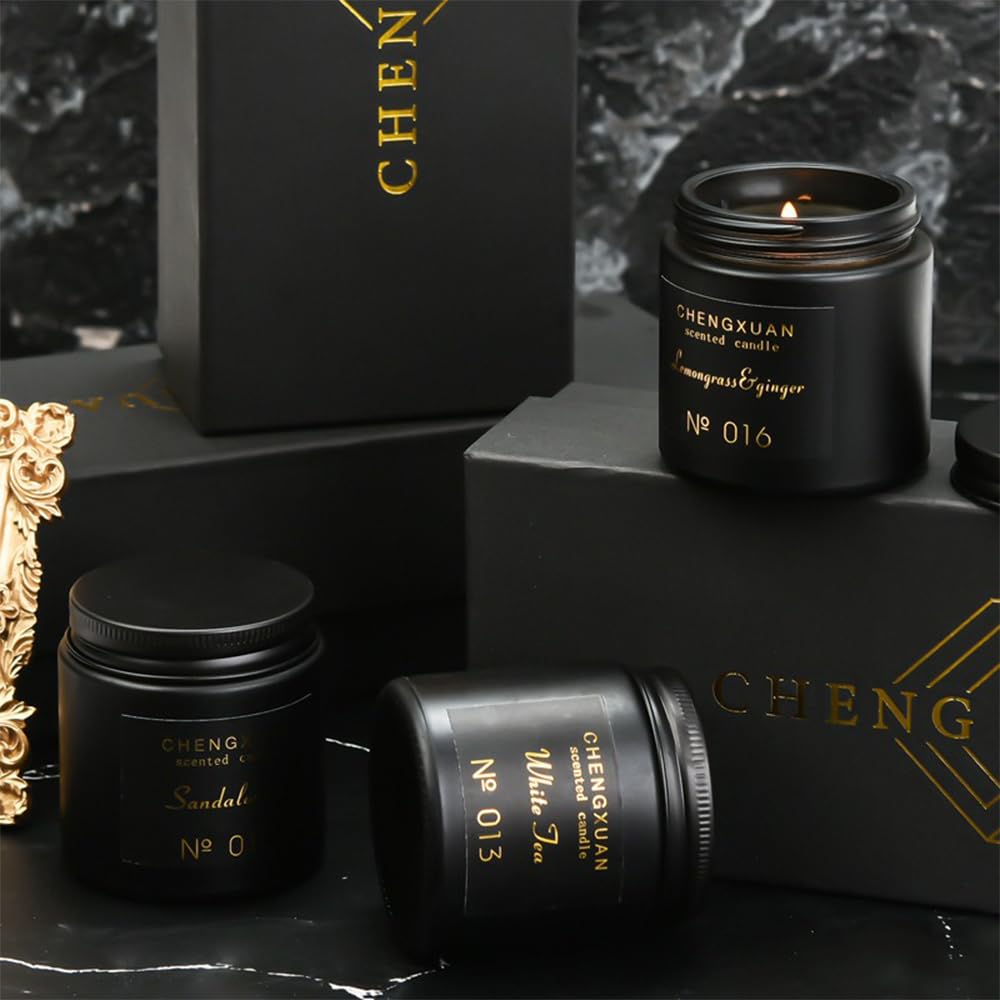 Scented Candle, Luxury Aromatherapy Jar Candle Gifts for Bathroom Office Decor 80g-