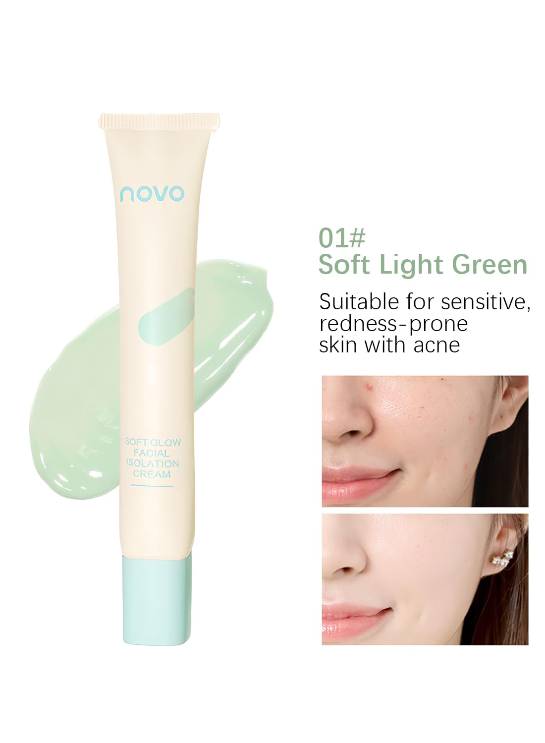 Color Correcting Facial Serum, Isolation Cream, Invisible Pore Face Makeup Primer, Long Lasting Skin Tone Corrector for Face, Moisturizing Concealer Foundation for Women 25G