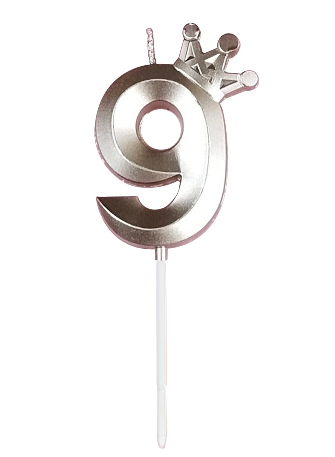 l&Wen Birthday Candles Twisted, Long Thin Spiral Candle with Holders for Wedding Party Decorations (6 Pcs, Silver Twisted Collection)