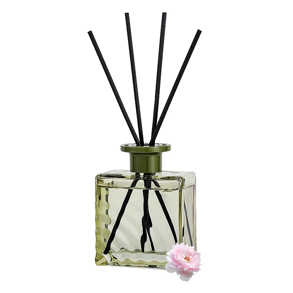 Reed Diffuser, Tea Fragrance Scented Oil with 4 Reed Sticks, Natural Long Lasting Essential Oil Air Freshener 200ml