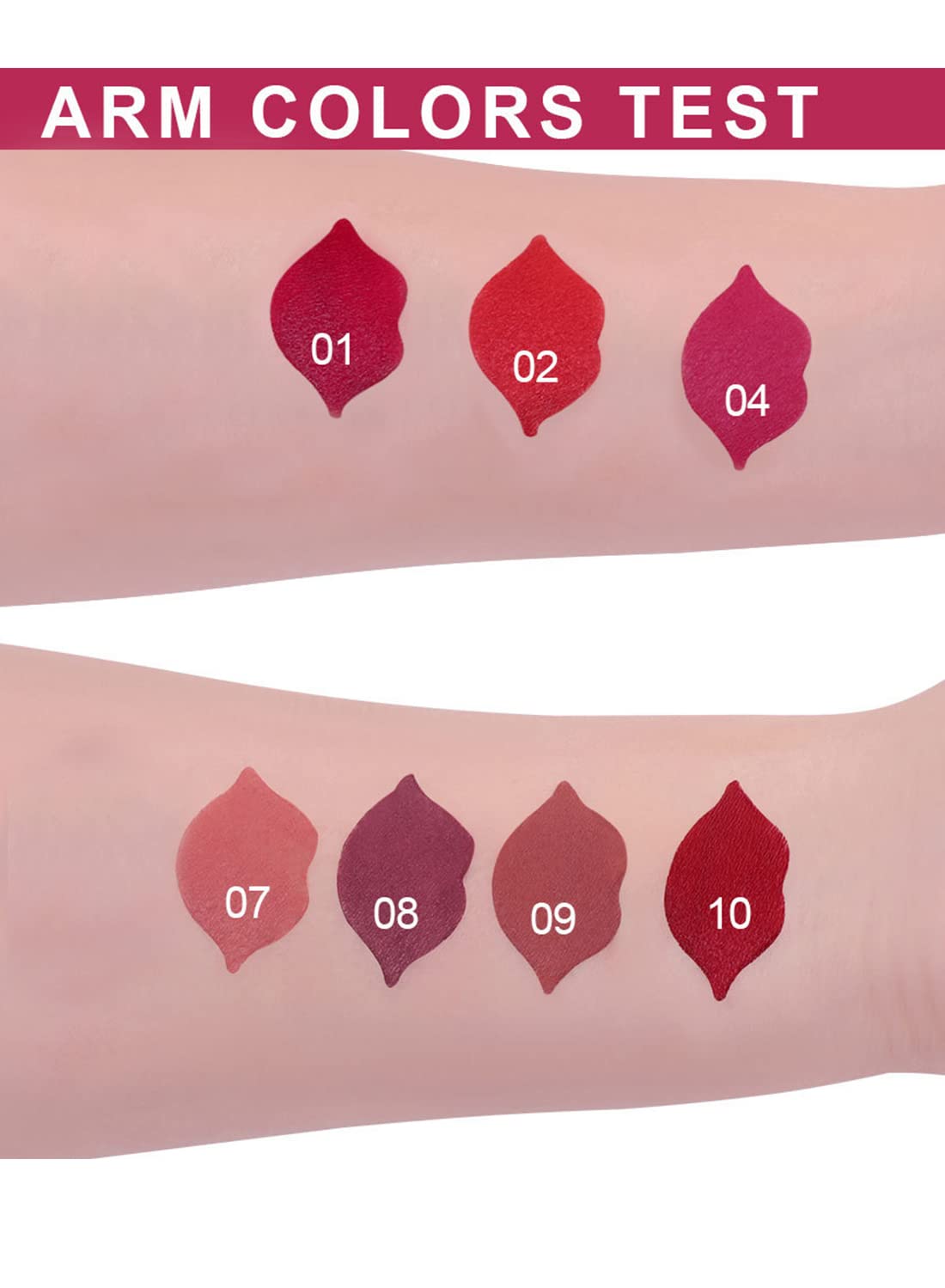 Matte Lipstick for Women, Long Lasting Waterproof Highly Pigmented Moisturizing Velvet Lip Gloss, Not Fade Lightweight Smudge Proof Lip Stain for Girls and Women - Red 09