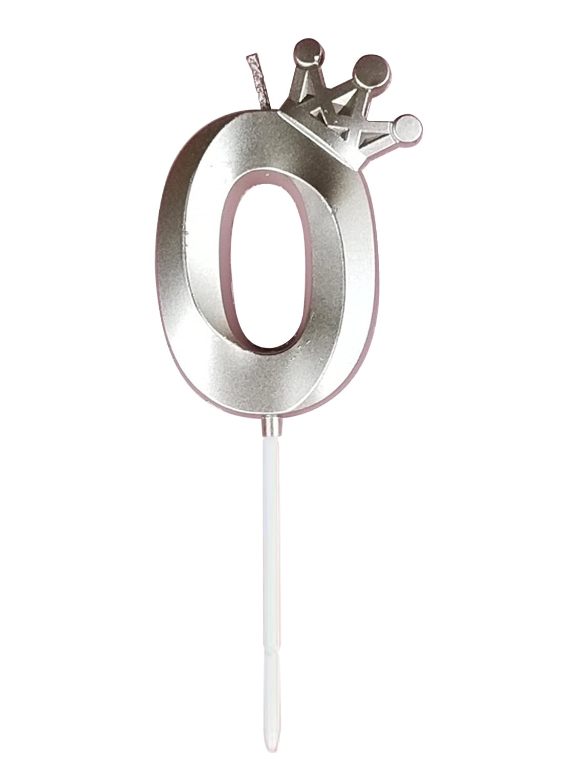 l&Wen Birthday Candles Twisted, Long Thin Spiral Candle with Holders for Wedding Party Decorations (6 Pcs, Silver Twisted Collection)