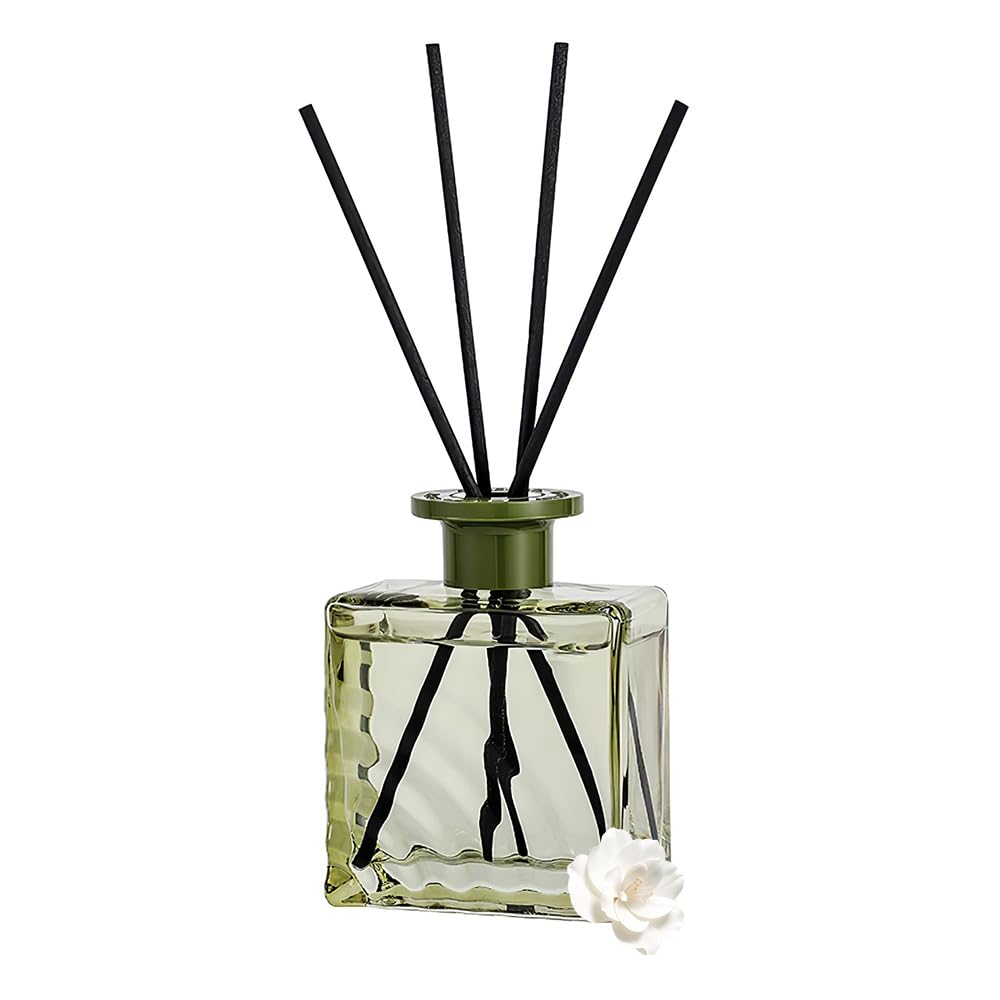 Reed Diffuser, Tea Fragrance Scented Oil with 4 Reed Sticks, Natural Long Lasting Essential Oil Air Freshener 200ml