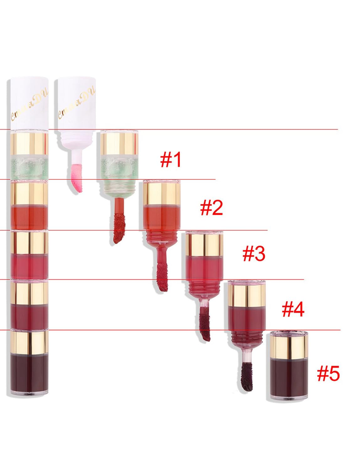 Cmaadu 20 Colors Liquid Lipstick Set, Matte Finish, Long-Lasting, Highly Pigmented, Non-Sticky, Waterproof Lip Gloss Collection for Women, Makeup Gift Set