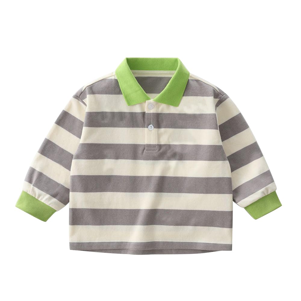 L&Wen Boys Long Sleeve Polo Shirt