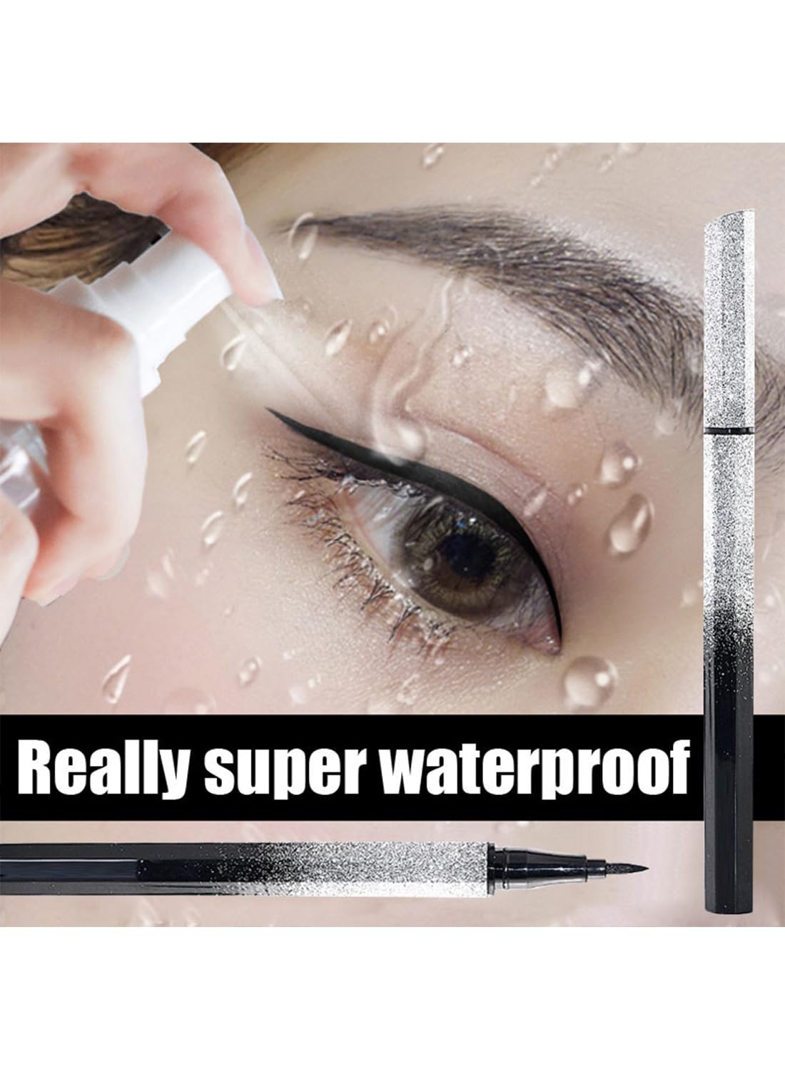 Liquid Eyeliner Pen, Ultra Fine Precise Quick Drying Liquid Eyeliner, Long Wear Waterproof Easy to Use Eye Makeup Wear, Defines Eyes
