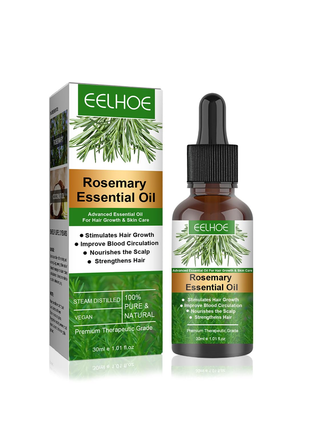 Rosemary Essential Oil, Hair Strengthening Oil, with Pure and Natural Formula, Promote Hair Growth, Nourish the Scalp, Repair Hair 30ml