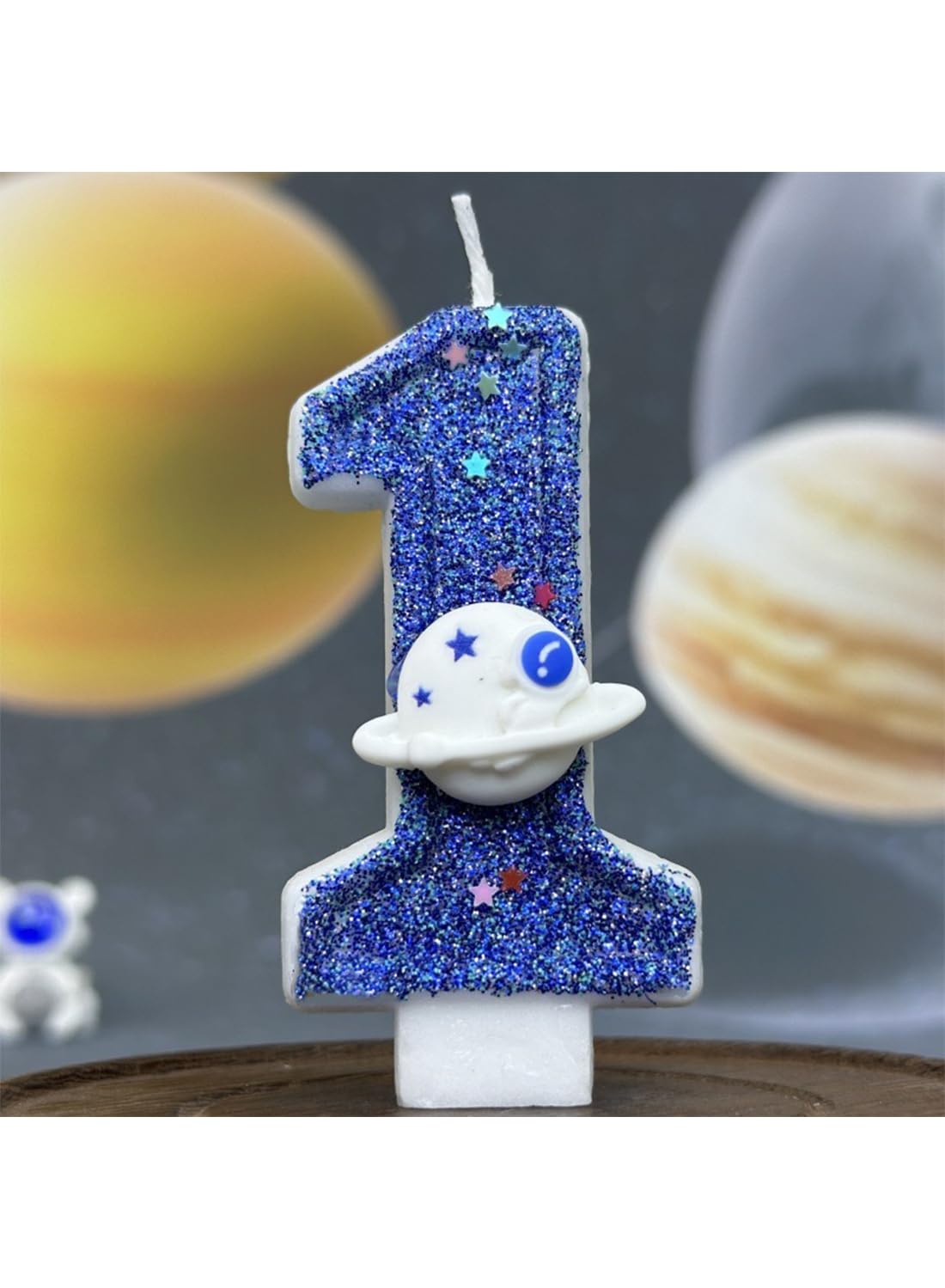 L&wen 7cm Birthday Number Candles for Cake Decoration, Glittery Cake Toppers with Perfect for Kids' Parties, Anniversaries Celebrations