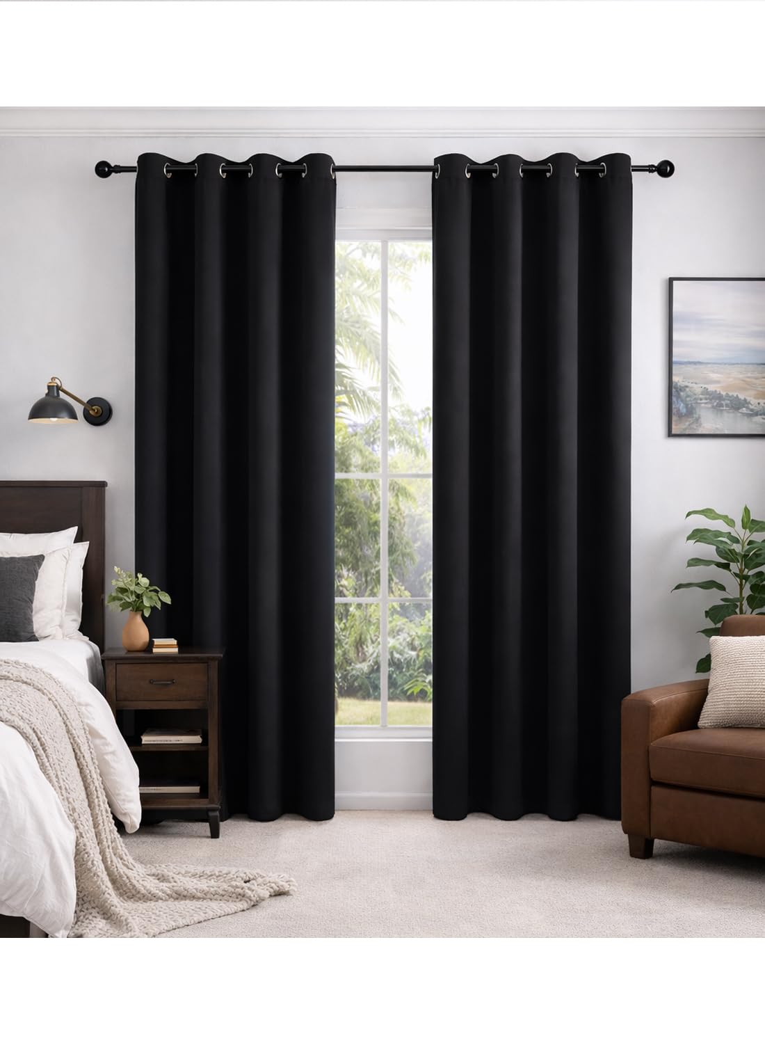 Solid Blackout Curtains for Bedroom and Living Room
