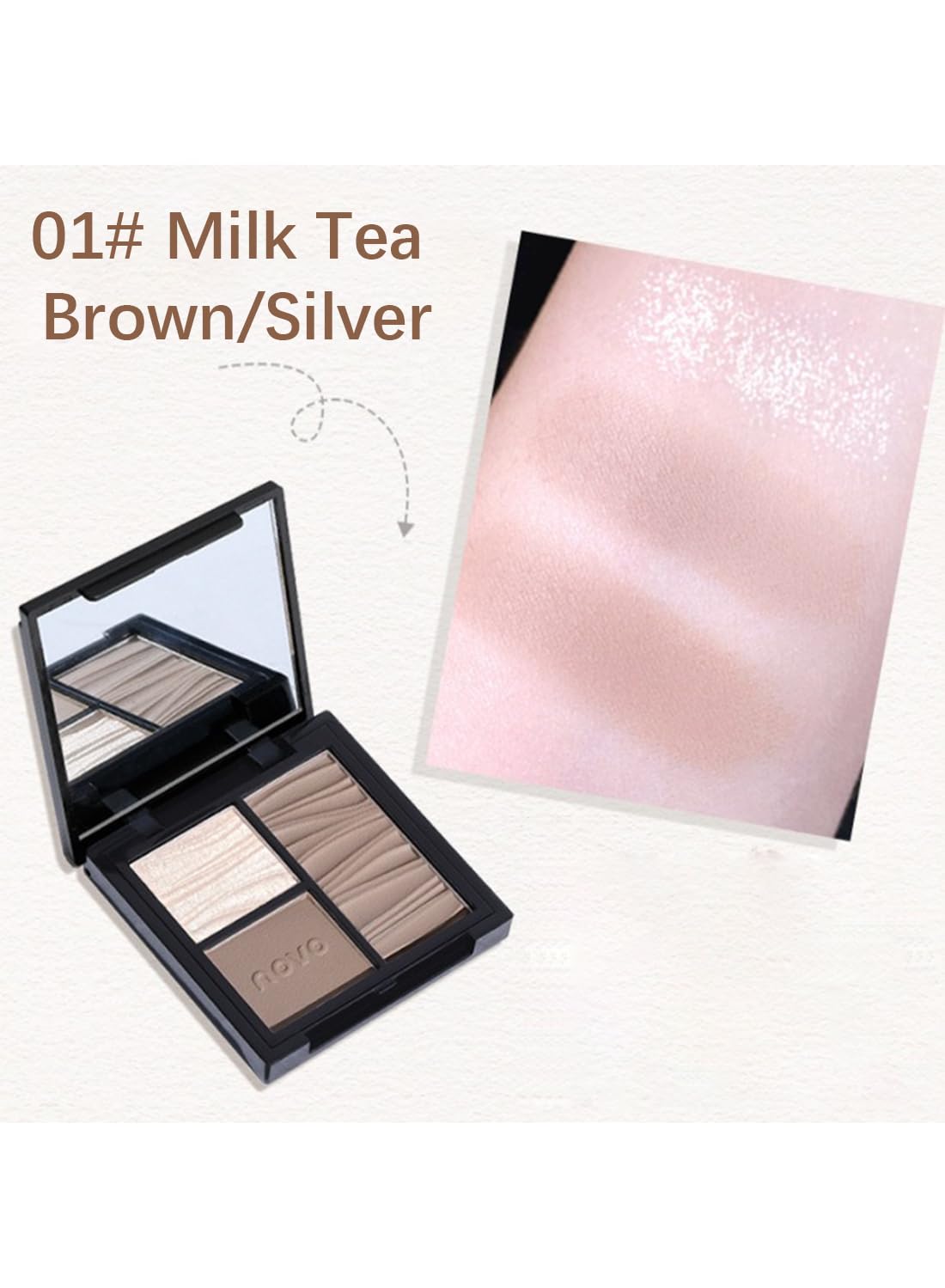 Three Colors Contour Palette, Makeup Palette Contain Contour and Highlighter, Long Lasting Waterproof Eye Makeup Palette, Contouring Palette, Matte Radiance Luminizer