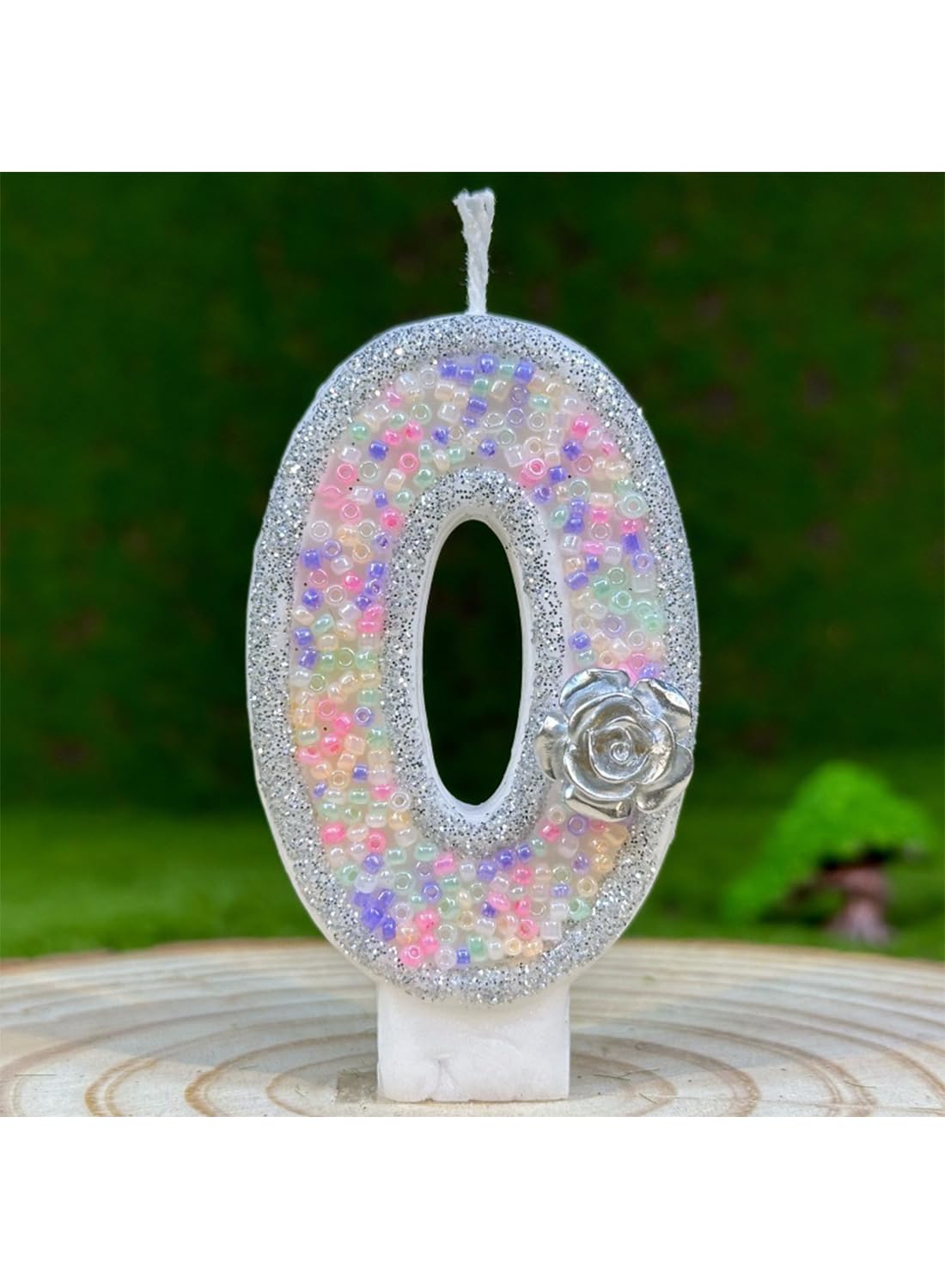 L&wen 7cm Birthday Number Candles for Cake Decoration, Glittery Cake Toppers with Perfect for Kids' Parties, Anniversaries Celebrations
