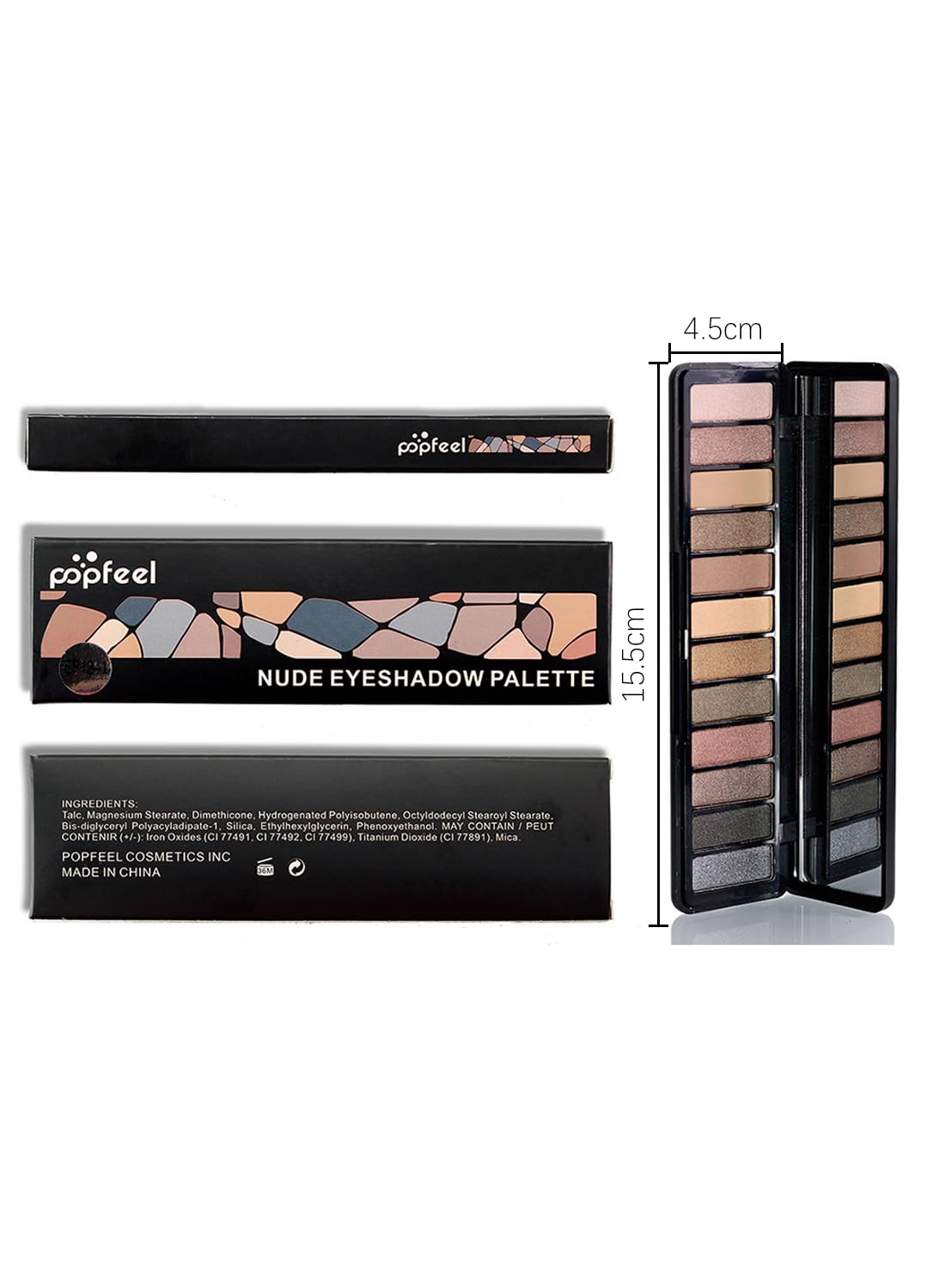 12 Colors Eyeshadow Palette with Matte and Shimmer, Multi Used Powder Eye Shadow