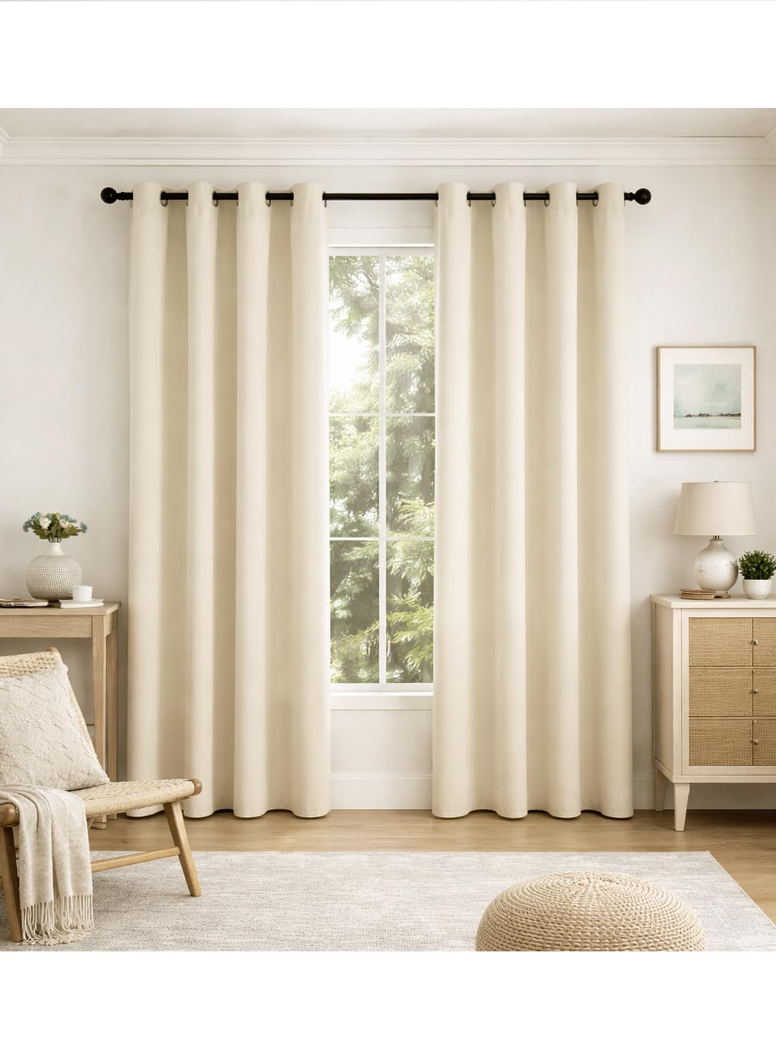 Solid Blackout Curtains for Bedroom and Living Room