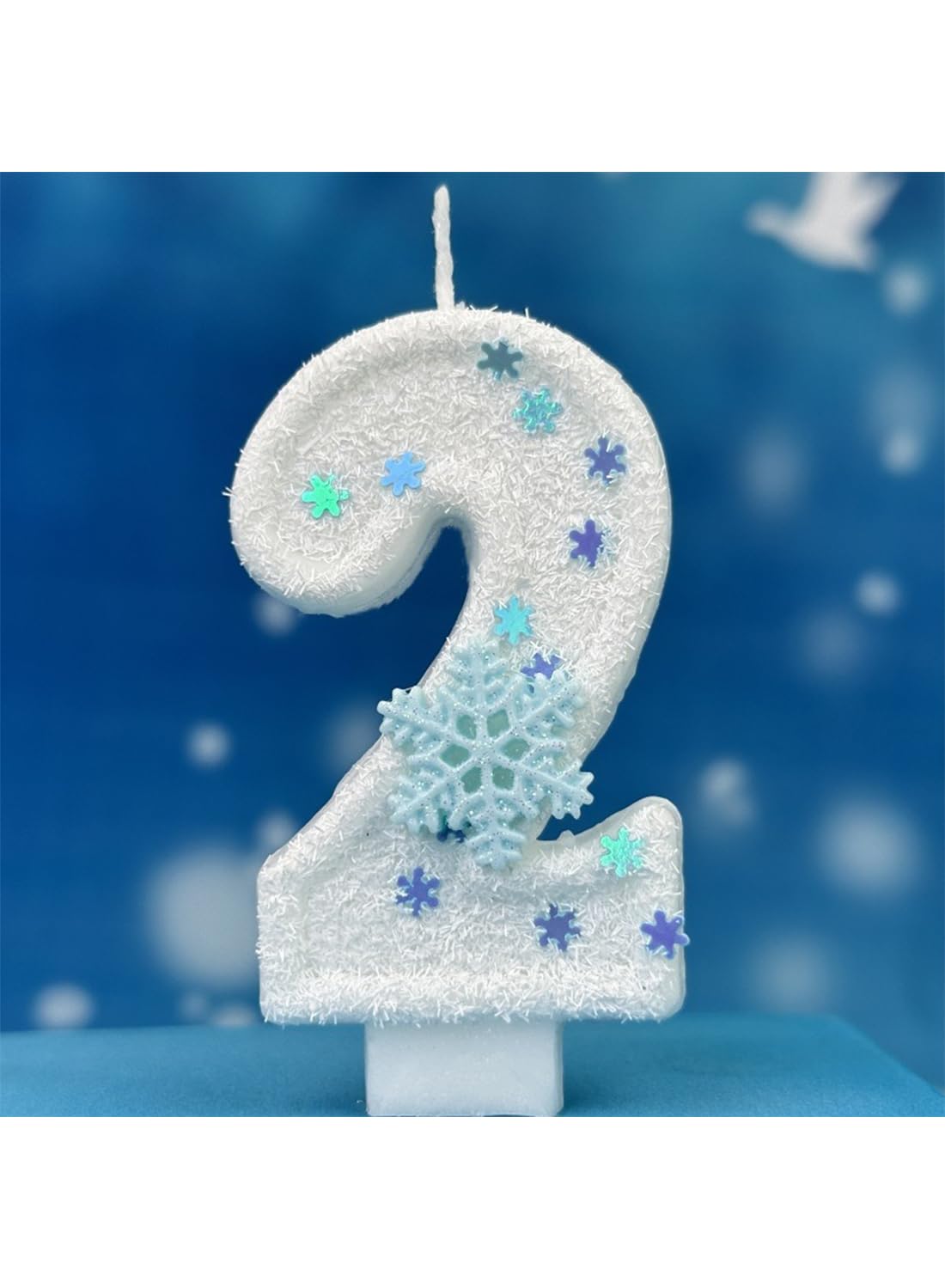 L&wen 7cm Birthday Number Candles for Cake Decoration, Glittery Cake Toppers with Perfect for Kids' Parties, Anniversaries Celebrations
