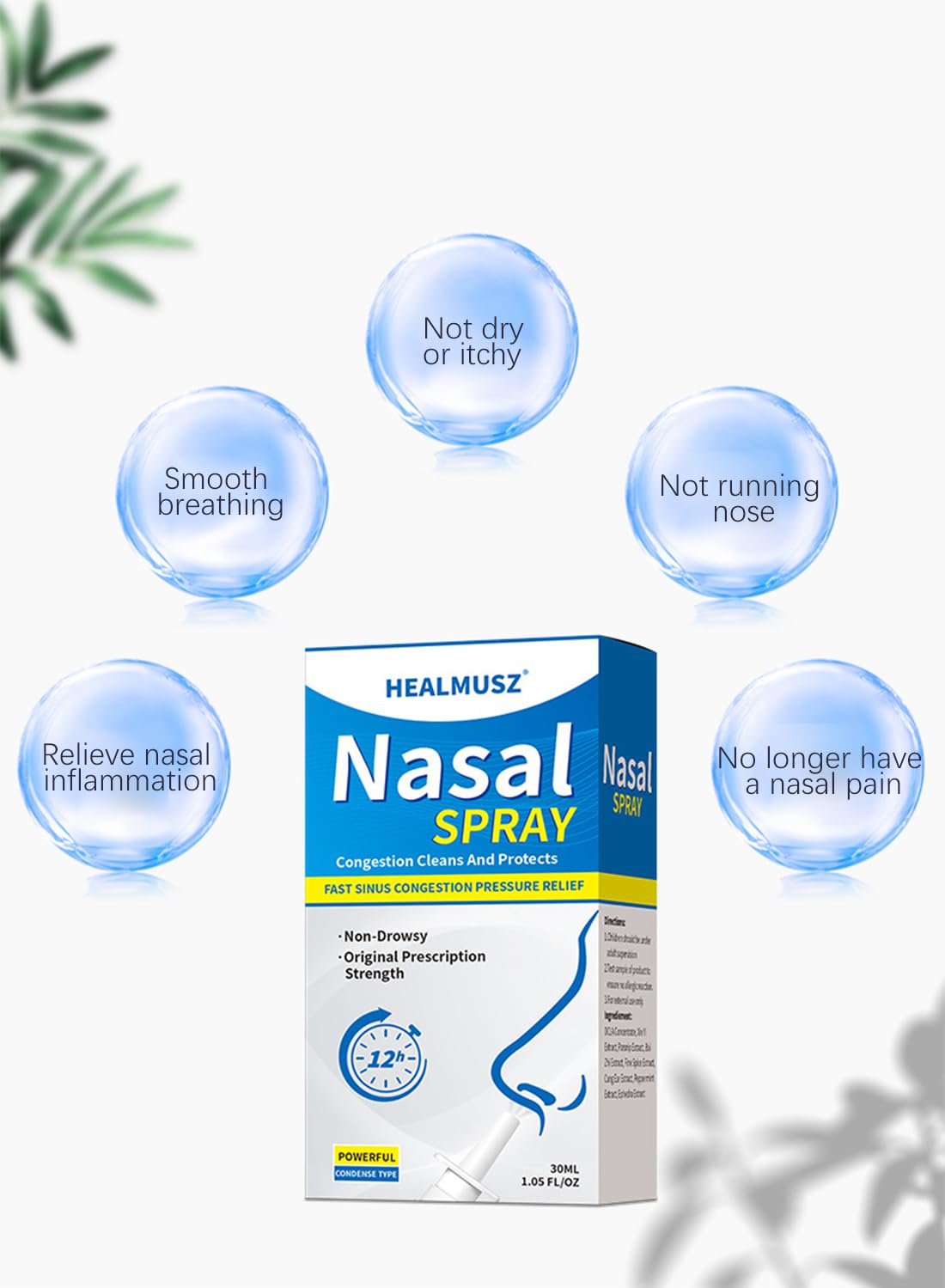 Nasal Spray Prevents and Relieves Nasal Allergy Symptoms Non-Drowsy - 30ML