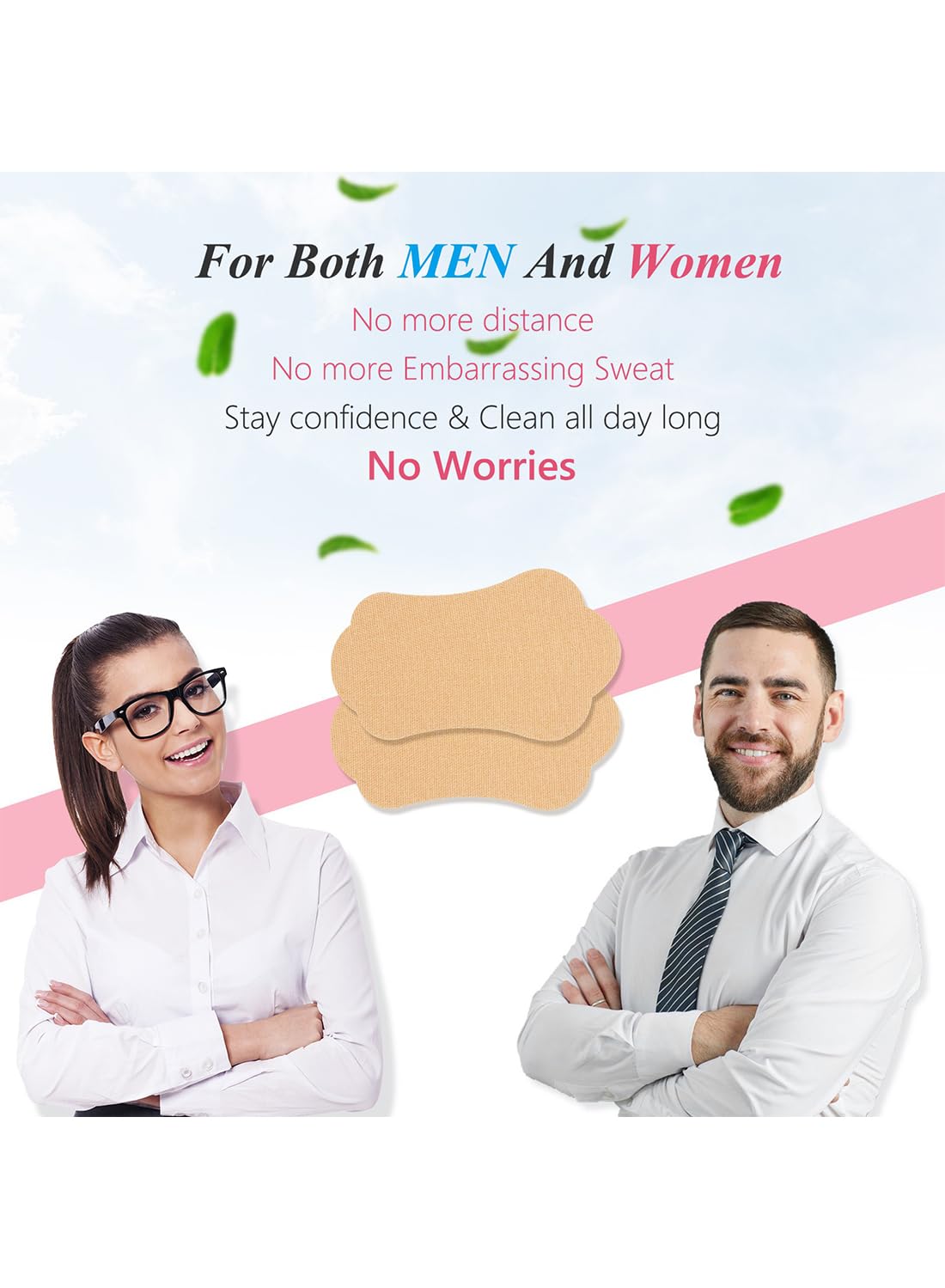 Underarm Sweat Pads, Safe Comfortable Disposable Armpit Antiperspirant Sticker, Invisible Self Adhesive Absorbent Deodorant, Sweat Armpit Protection for Sweating Women & Men 28Pcs