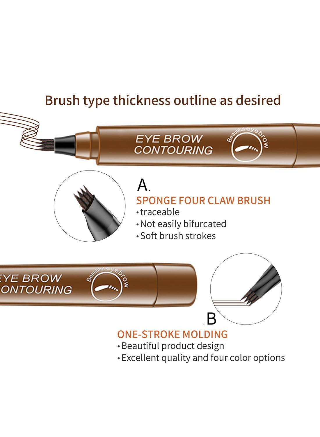 Eyebrow Pen Liquid with Micro-Fork Tip