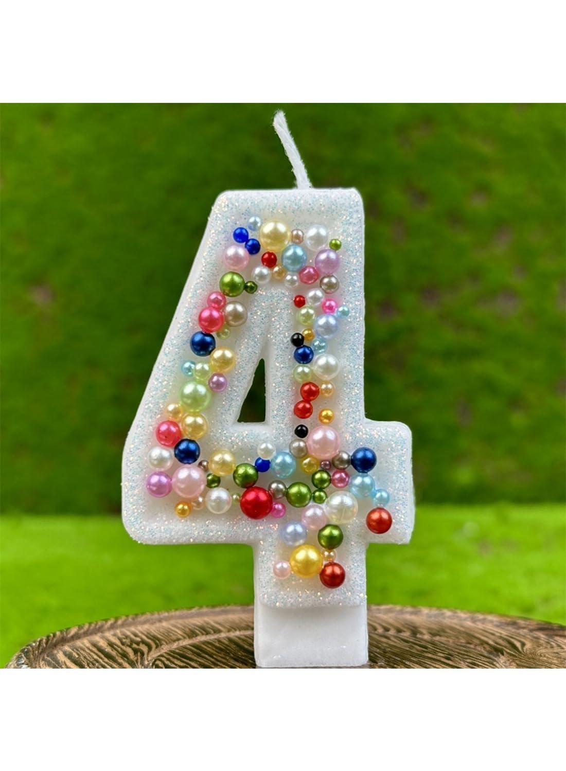 L&wen 7cm Birthday Number Candles for Cake Decoration, Glittery Cake Toppers with Perfect for Kids' Parties, Anniversaries Celebrations