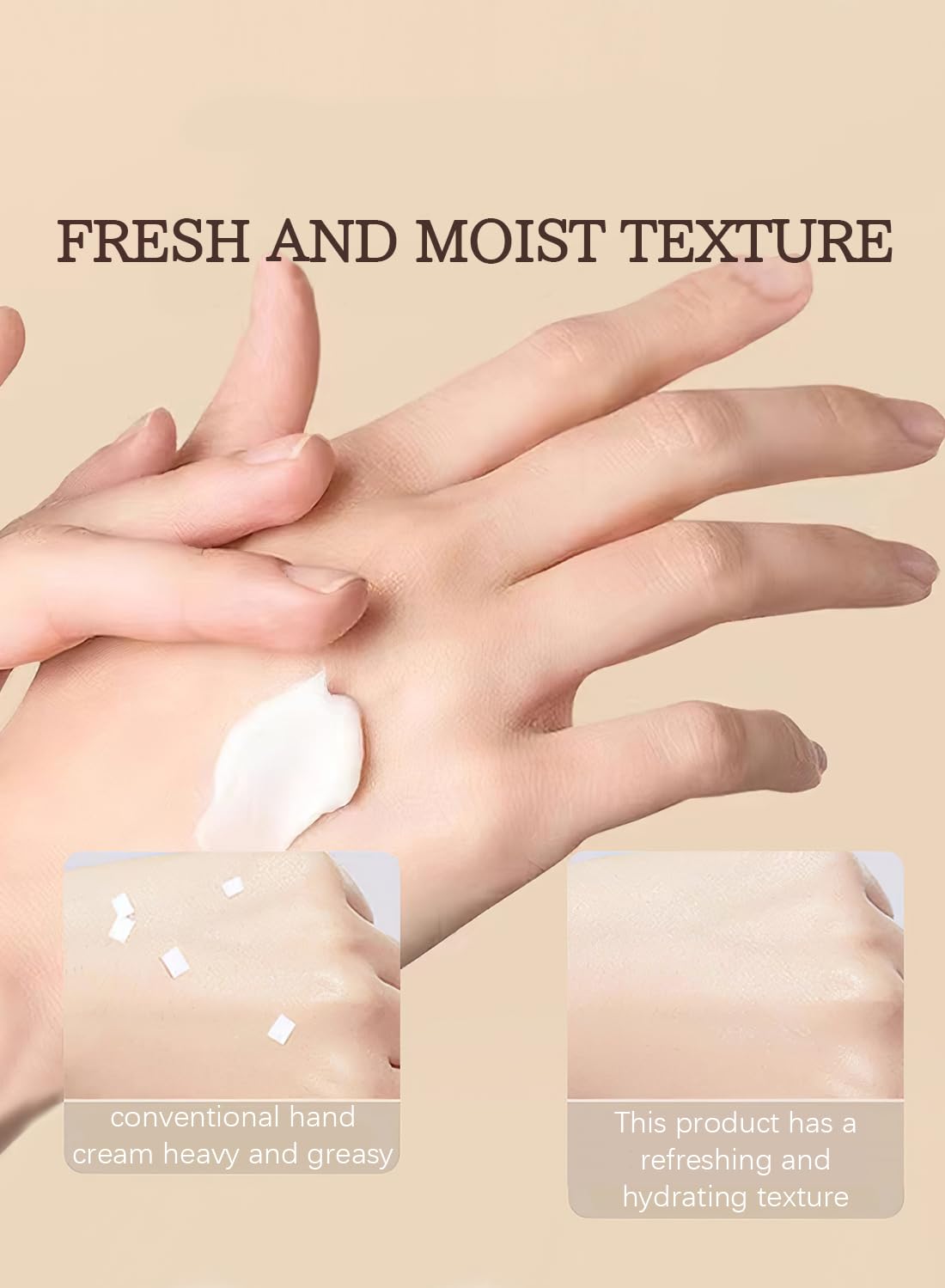Urea Hand Cream with Vitamin E, Moisturizing Advanced Brightening Soothing Foot and Hand Moisturizer with Gardenia Essential Oil for Dry Cracked, Instant Hydration 300ml