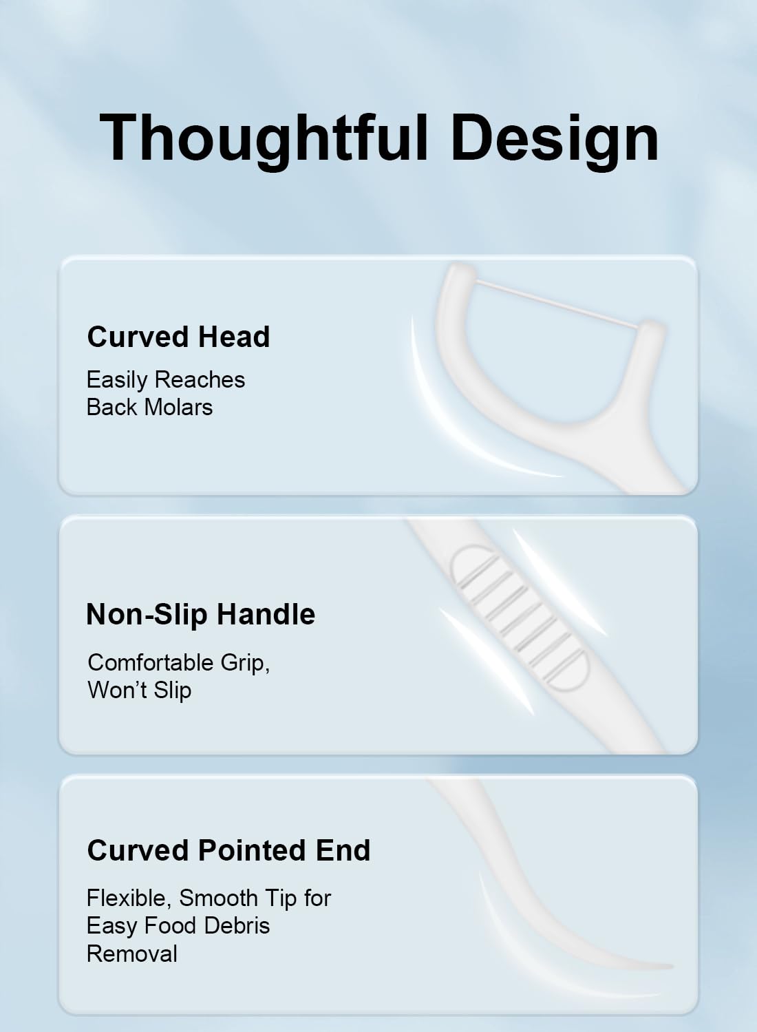Disposable Dental Floss Picks, Portable Toothpicks Flossers