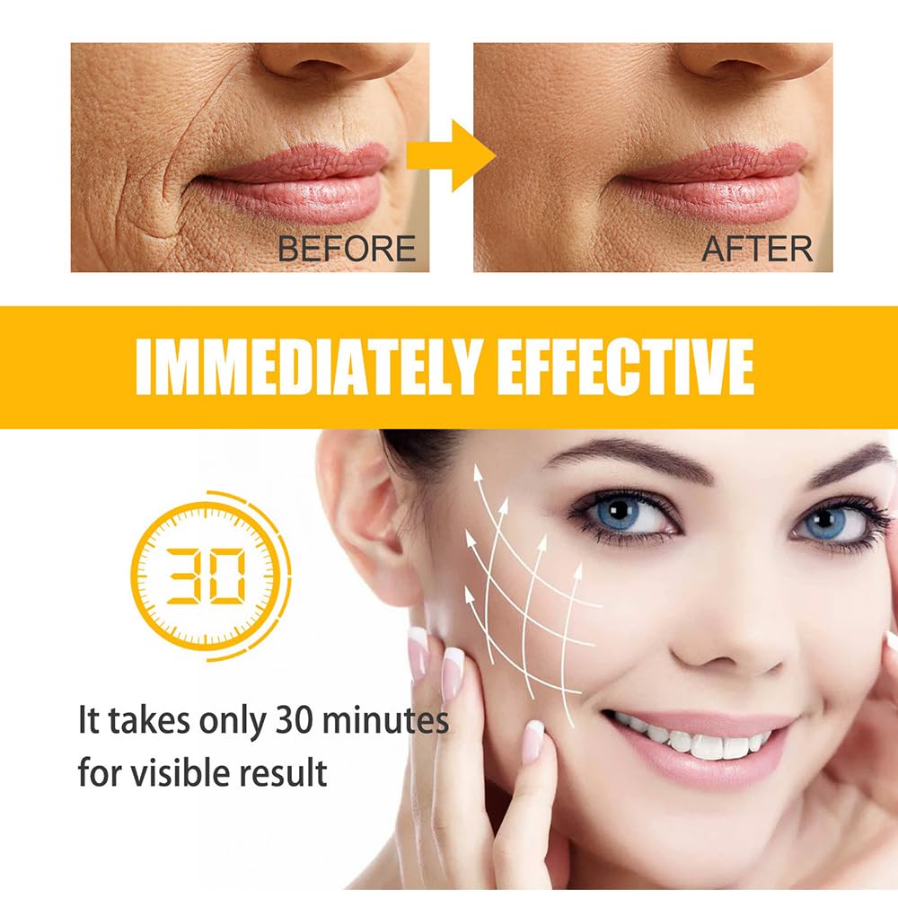 Smile Line Patches, Anti Wrinkle Laugh Line Patches with Hyaluronic Acid & Vitamin E, Anti-Aging Smile Line Remover Pads, Hydrating Forehead Wrinkles Treatment, Mouth Wrinkle Mask (10 Pcs)