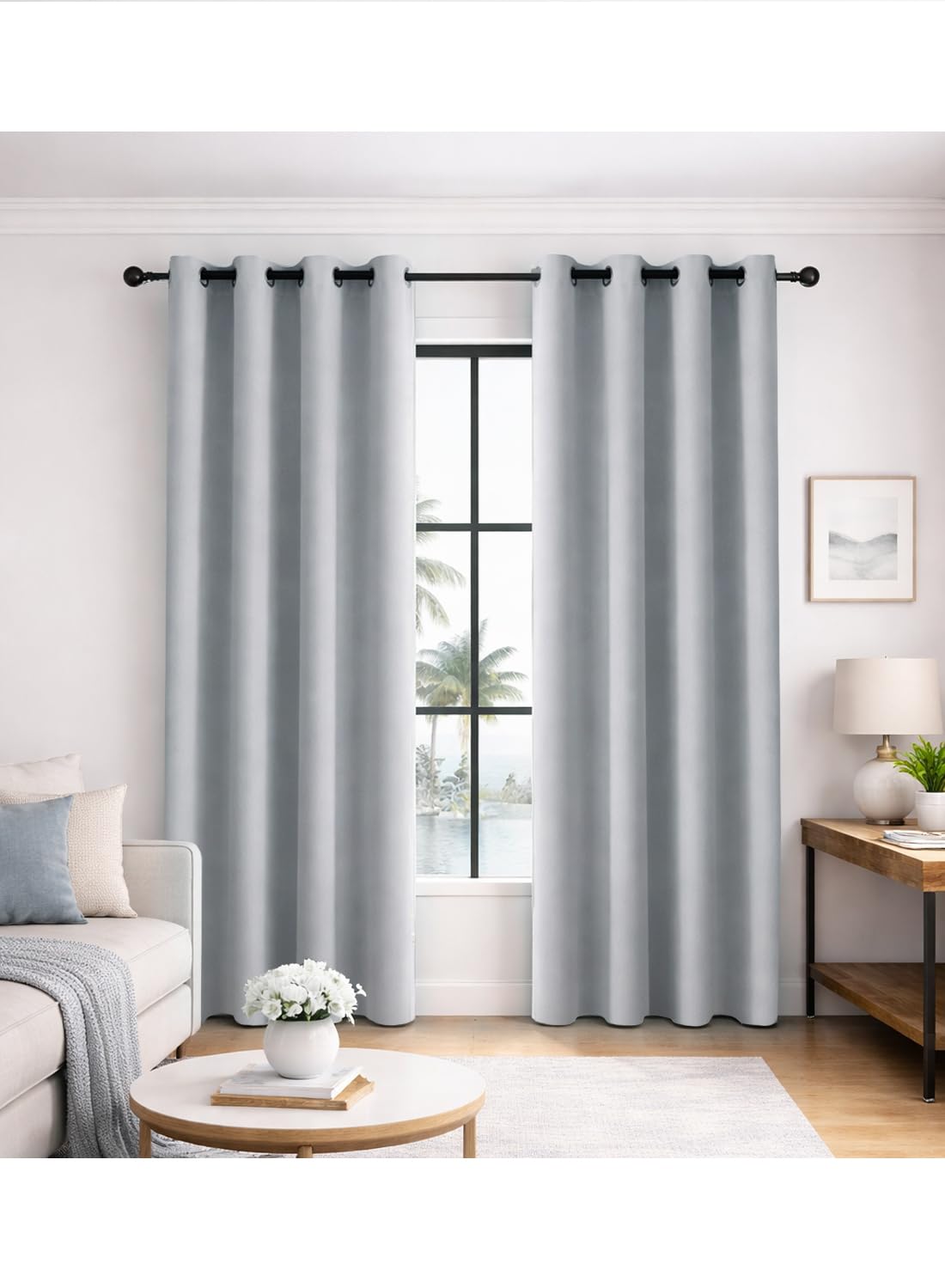 Solid Blackout Curtains for Bedroom and Living Room