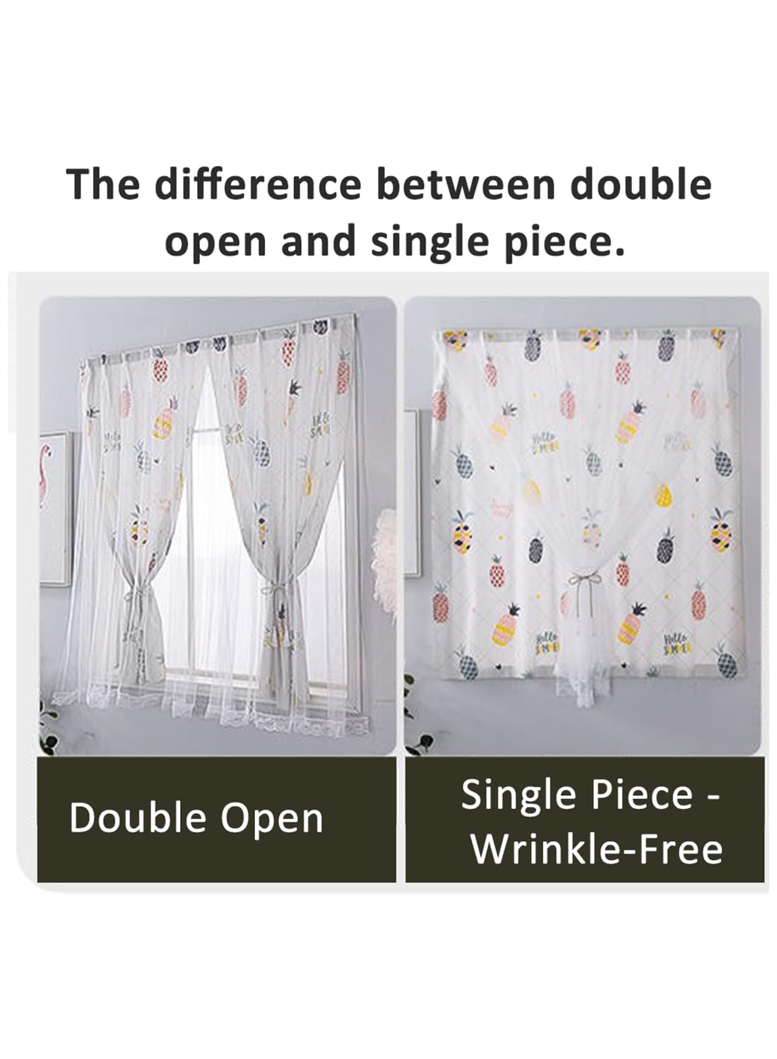 Velcro Double Layer Cartoon Pattern Blackout Curtains,