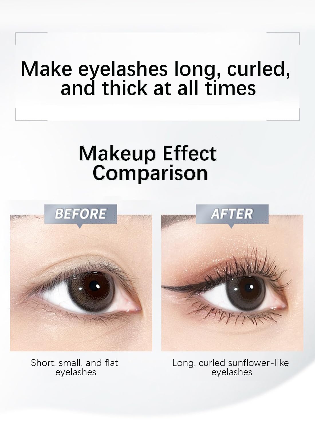 Mascara, Volumizing Lengthening Defining Lifting Curling Multiplying Eye Makeup Lash Extension, No Smudging Long Lasting Waterproof Mascara for Women