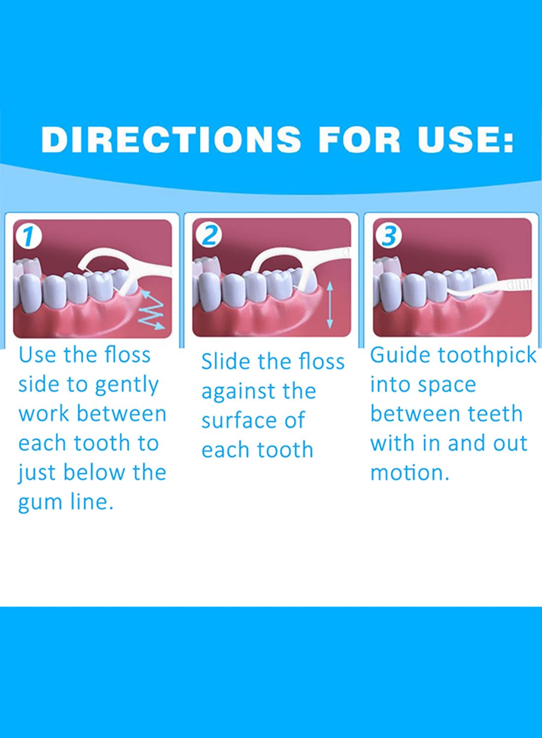 Disposable Dental Floss Picks, Portable Toothpicks Flossers