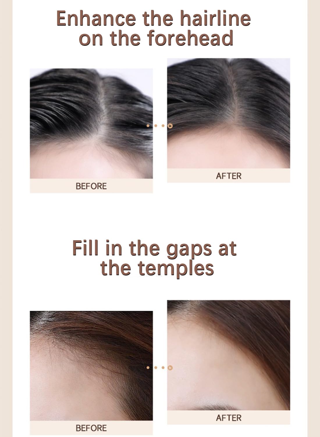 Instantly Hair Shadow Stick with Puff Touch, Root Touch Up Hair Powder with Puff Touch, Root Cover Up Hair Color for Thinning Grey Hairline, Hair Root Concealer for Women and Men 4G