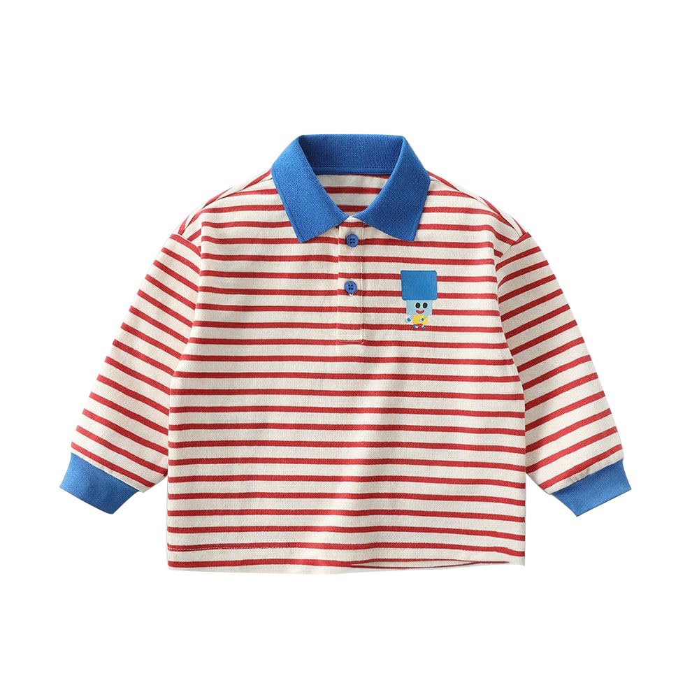 L&Wen Boys Long Sleeve Polo Shirt