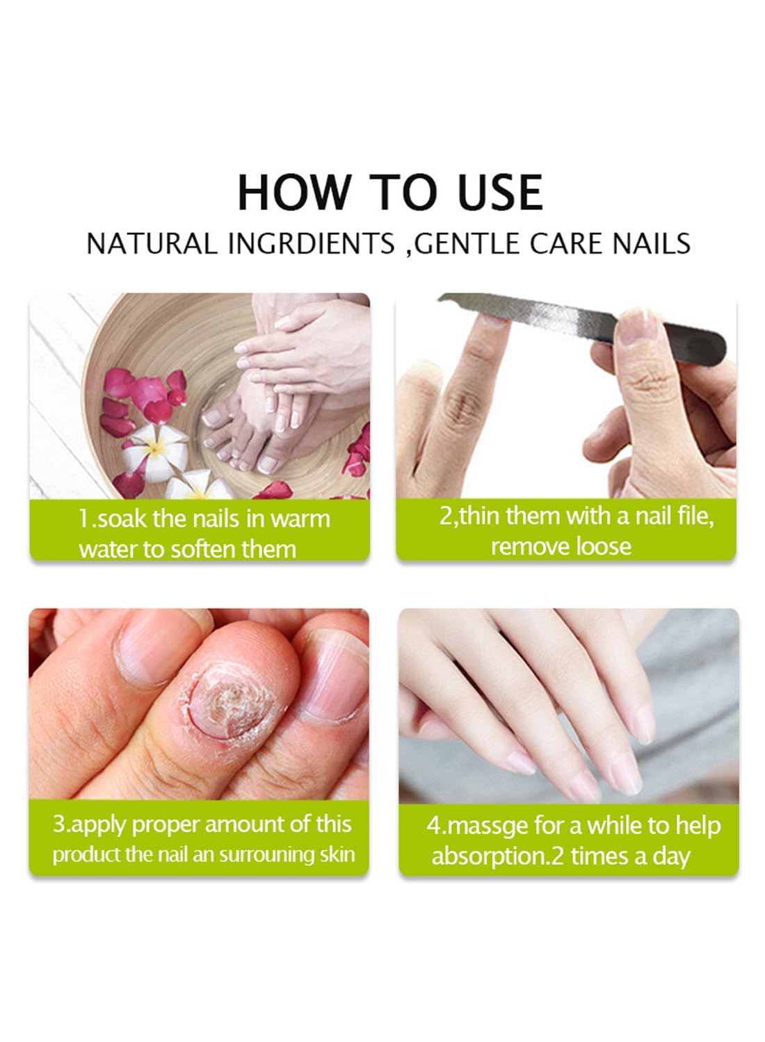Nail Treatment Repair Gel, Nail Repair Cream, Restores Appearance of Discolored & Damaged Nails, Nail Grooming Gel for Nail Growth Care 20g