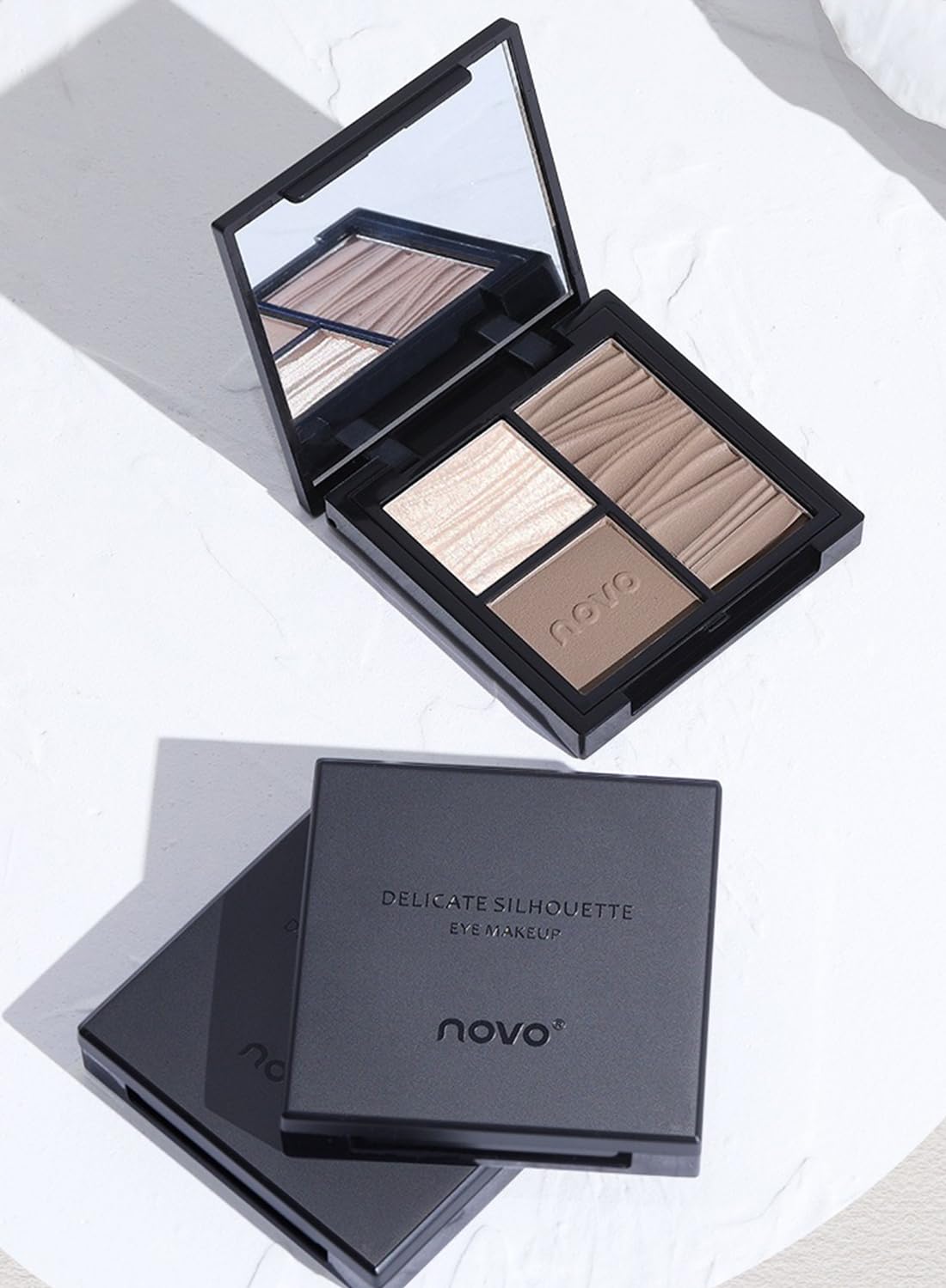Three Colors Contour Palette, Makeup Palette Contain Contour and Highlighter, Long Lasting Waterproof Eye Makeup Palette, Contouring Palette, Matte Radiance Luminizer