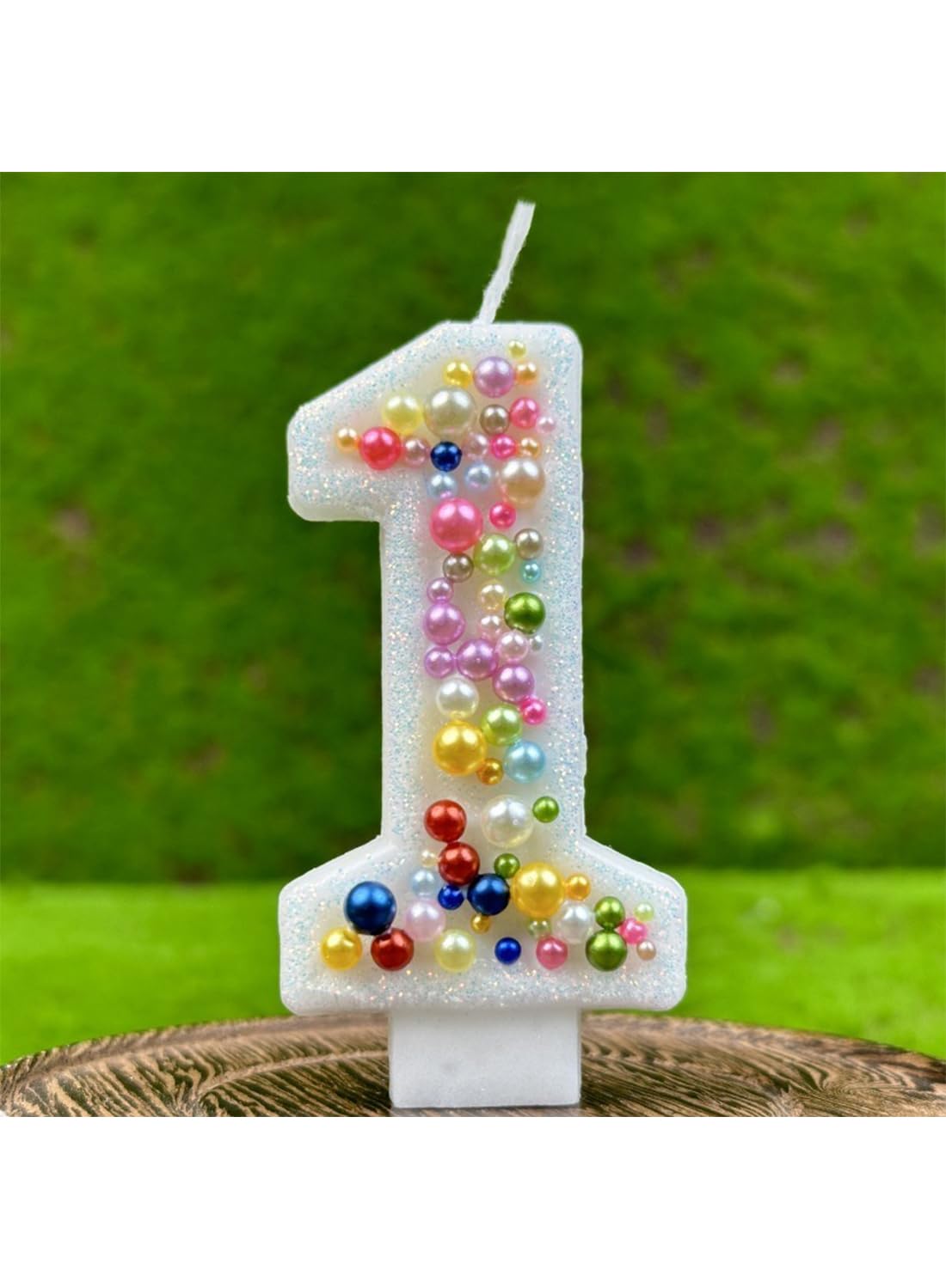 L&wen 7cm Birthday Number Candles for Cake Decoration, Glittery Cake Toppers with Perfect for Kids' Parties, Anniversaries Celebrations