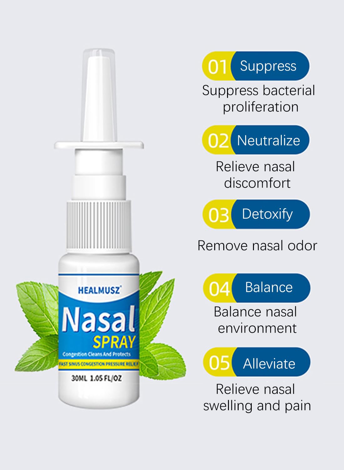 Nasal Spray Prevents and Relieves Nasal Allergy Symptoms Non-Drowsy - 30ML