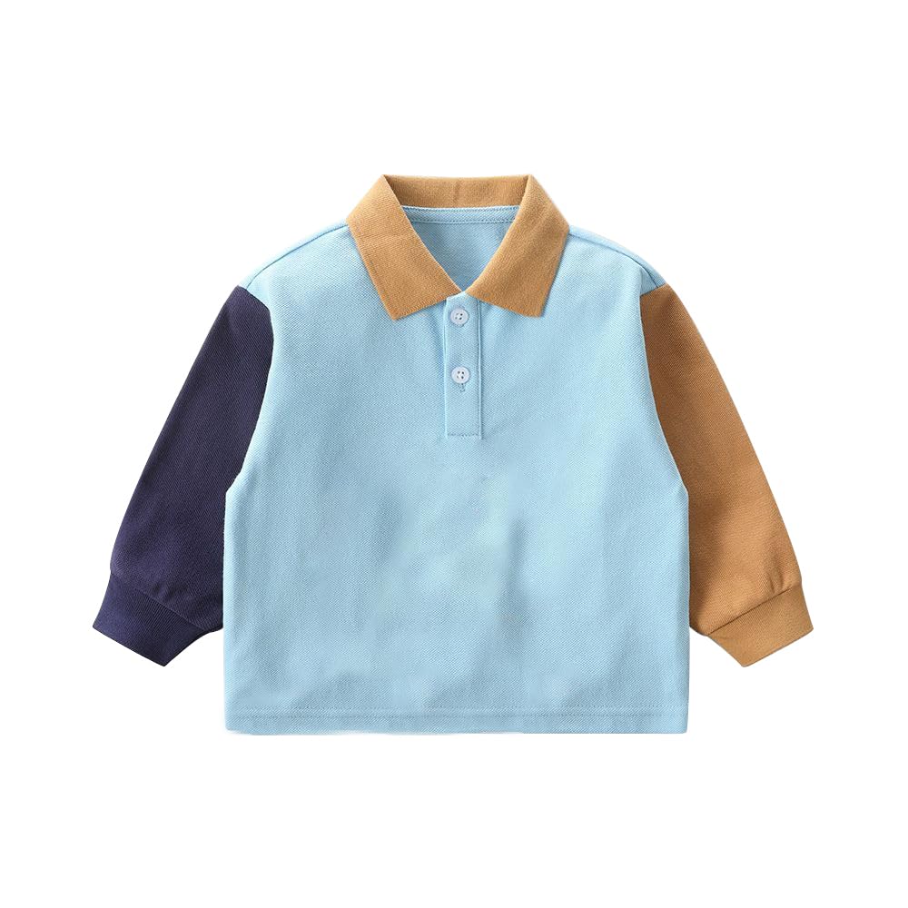 L&Wen Boys Long Sleeve Polo Shirt
