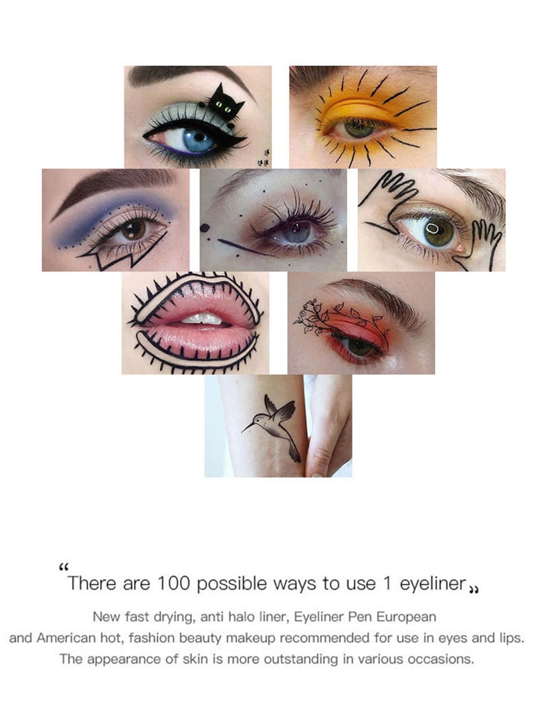 Liquid Eyeliner Pen, Ultra Fine Precise Quick Drying Liquid Eyeliner, Long Wear Waterproof Easy to Use Eye Makeup Wear, Defines Eyes