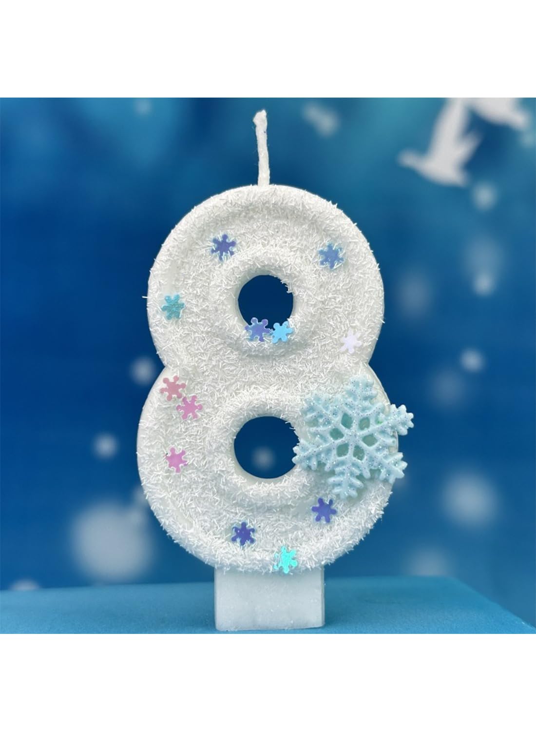 L&wen 7cm Birthday Number Candles for Cake Decoration, Glittery Cake Toppers with Perfect for Kids' Parties, Anniversaries Celebrations