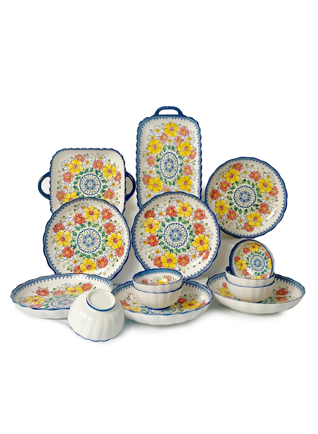 L&Wen 18Pcs Dinnerware Set