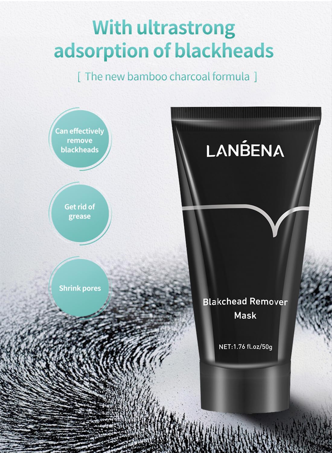 Blackhead Remover Mask for Face Nose, Deep Cleansing Peel Off Face Mask, Black Head Remover, Facial Pore Cleanser for Unisex, for All Kinds Skin Types 50g