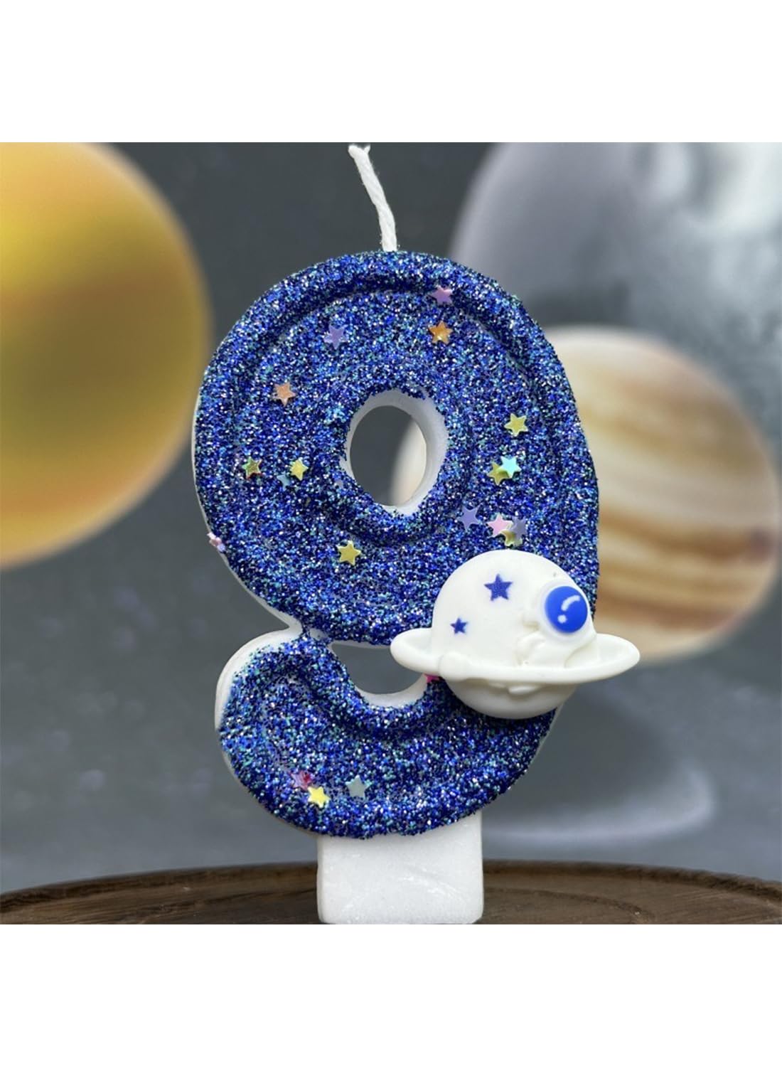 L&wen 7cm Birthday Number Candles for Cake Decoration, Glittery Cake Toppers with Perfect for Kids' Parties, Anniversaries Celebrations
