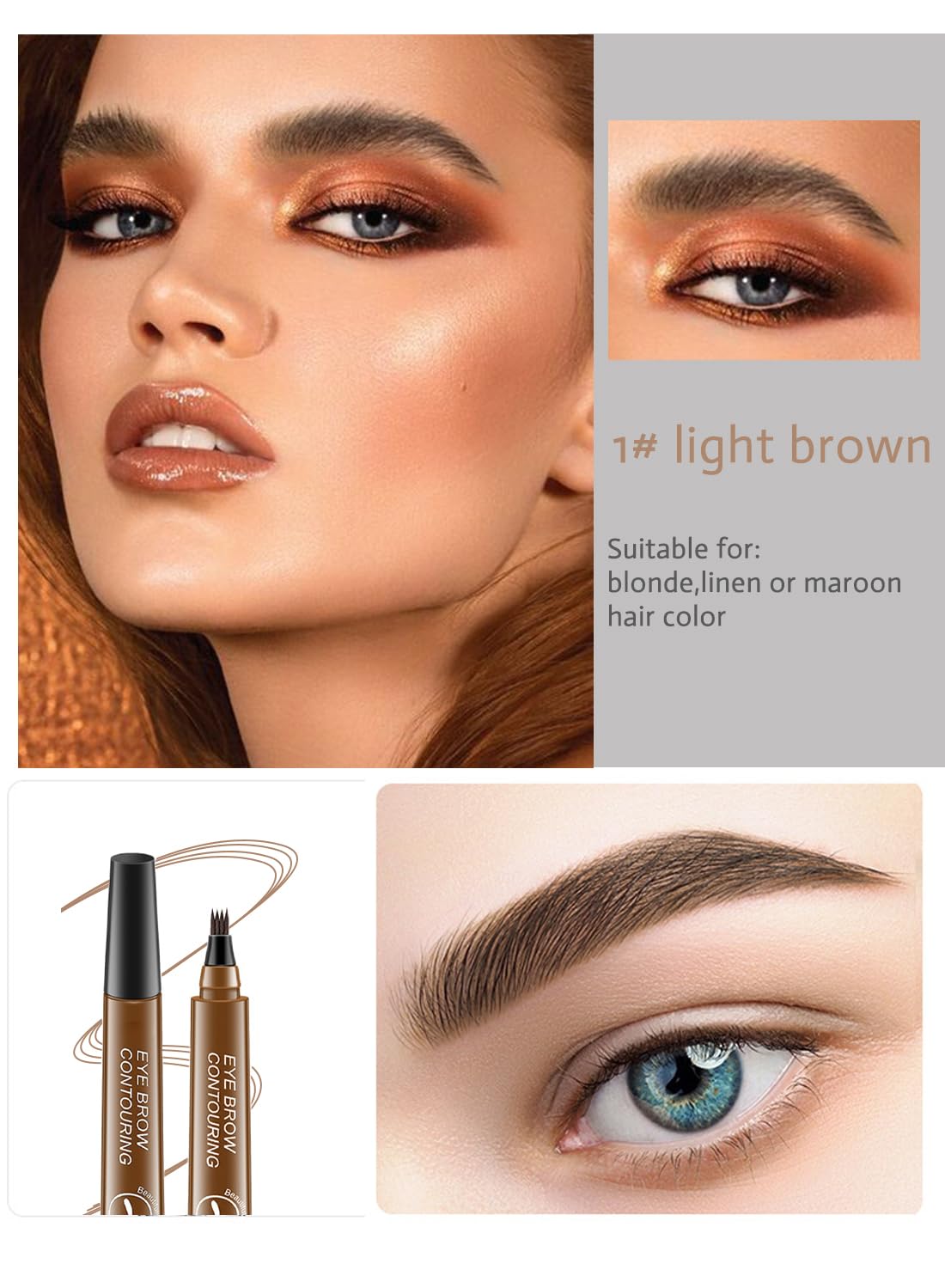 Eyebrow Pen Liquid with Micro-Fork Tip