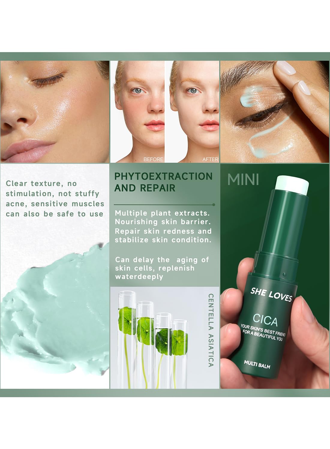 L&Wen Soothing Multi Balm, Moisturizing Nourishing Face Moisturizer, Repairs the Redness, Strengthens the Skin Barrier, Soothes Skin Discomfort, for Face and Body