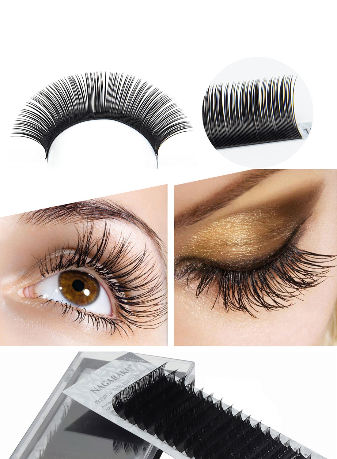 NAGARAKU Fake False Eyelashes Grafting (7mm-15mm Mix)