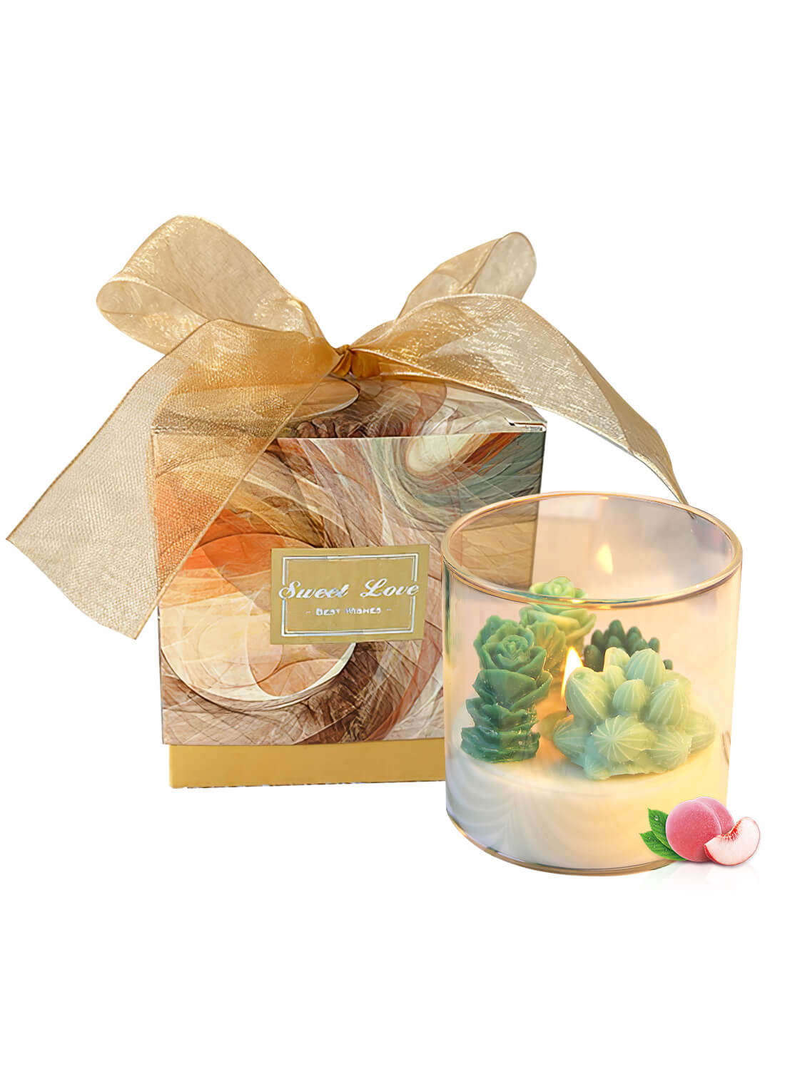 Succulent Scented Candles for Spa Home Party Decors Wedding and Warm Gifts