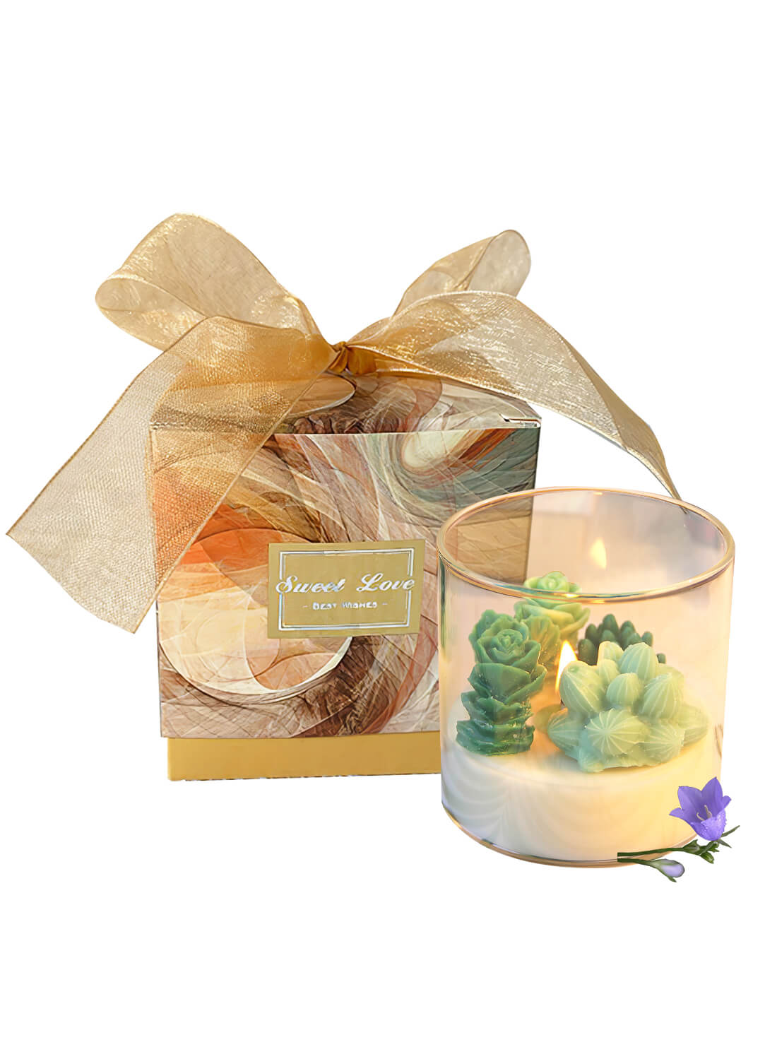 Succulent Scented Candles for Spa Home Party Decors Wedding and Warm Gifts