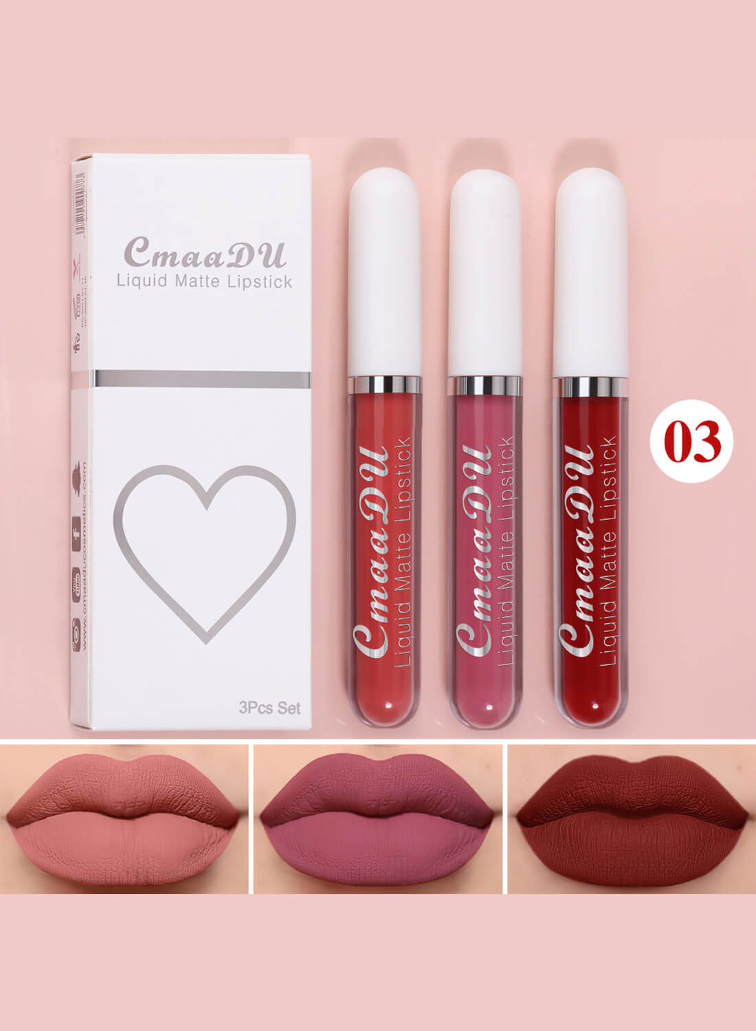 CmaaDu 3Pcs Lip Gloss Set