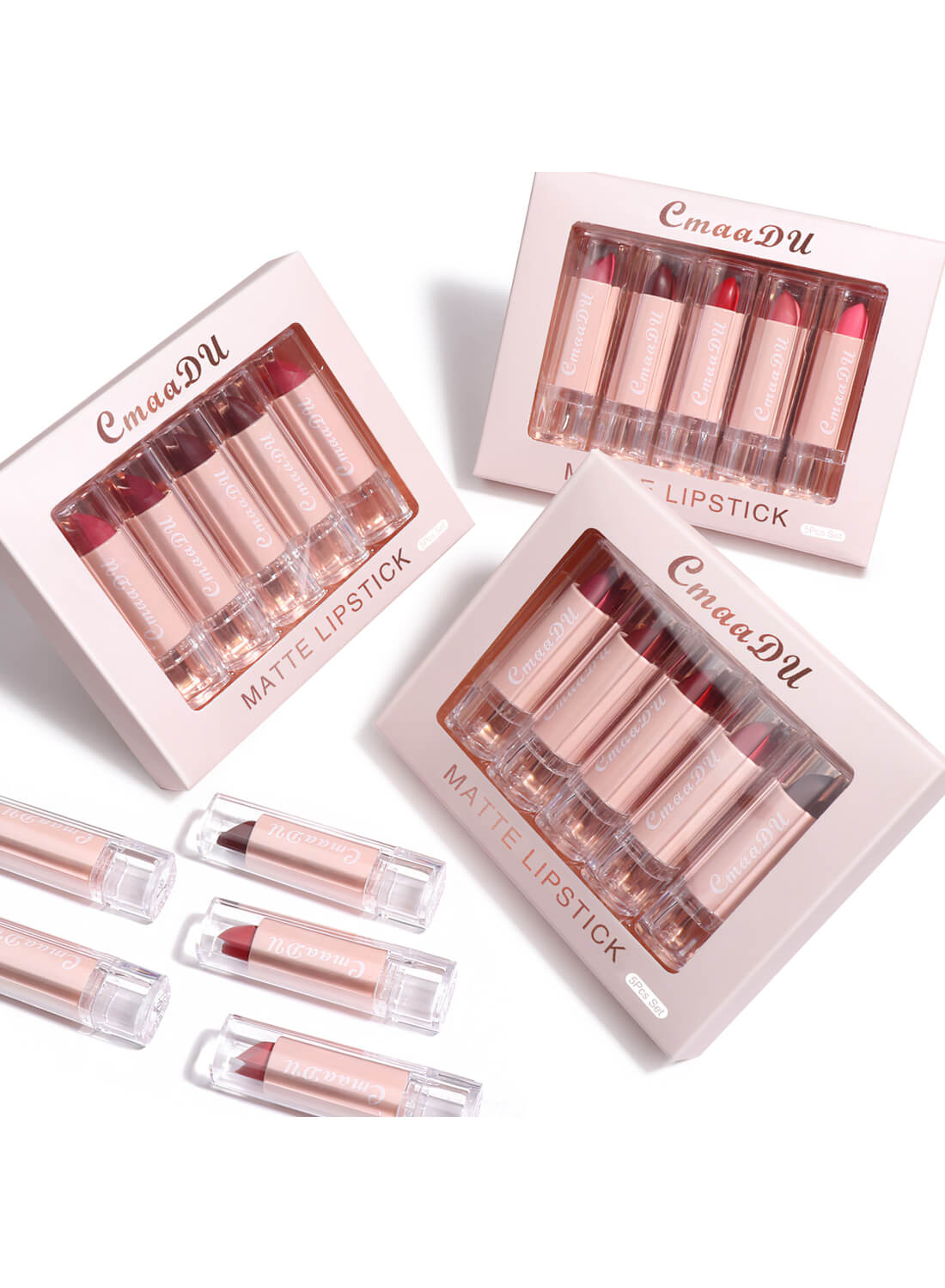 CmaaDu 5 Colors Matte Lipstick Set