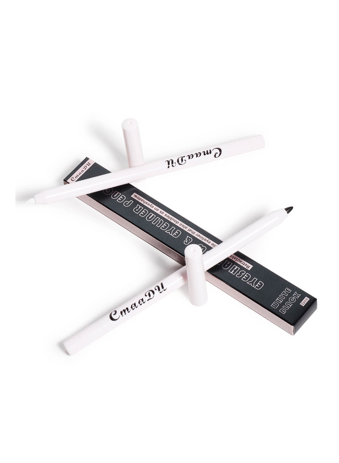 CmaaDu 2Pcs Eyeliner Pencils Black/White